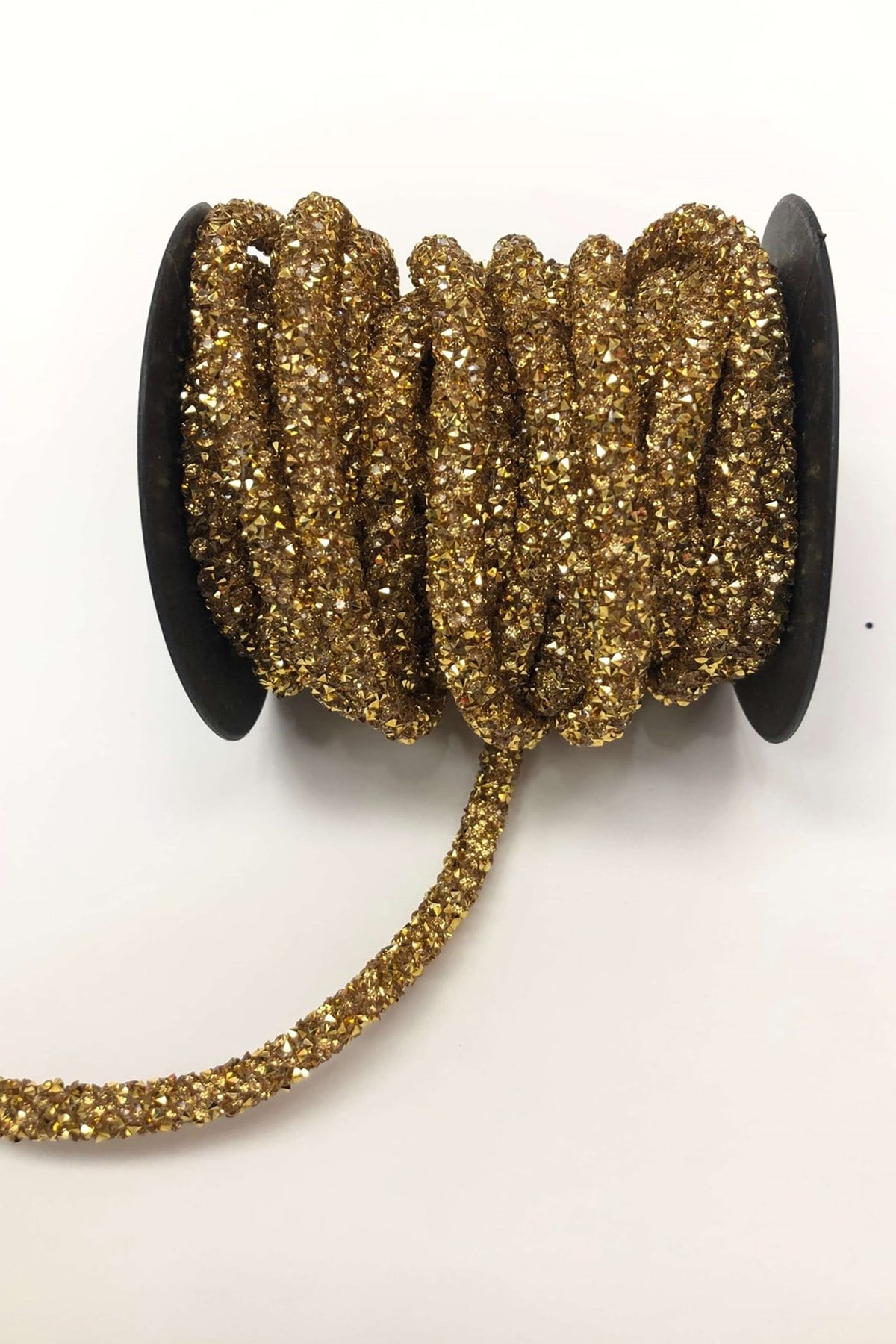 Honey Color Bead Embroidered Ribbon 1 cm