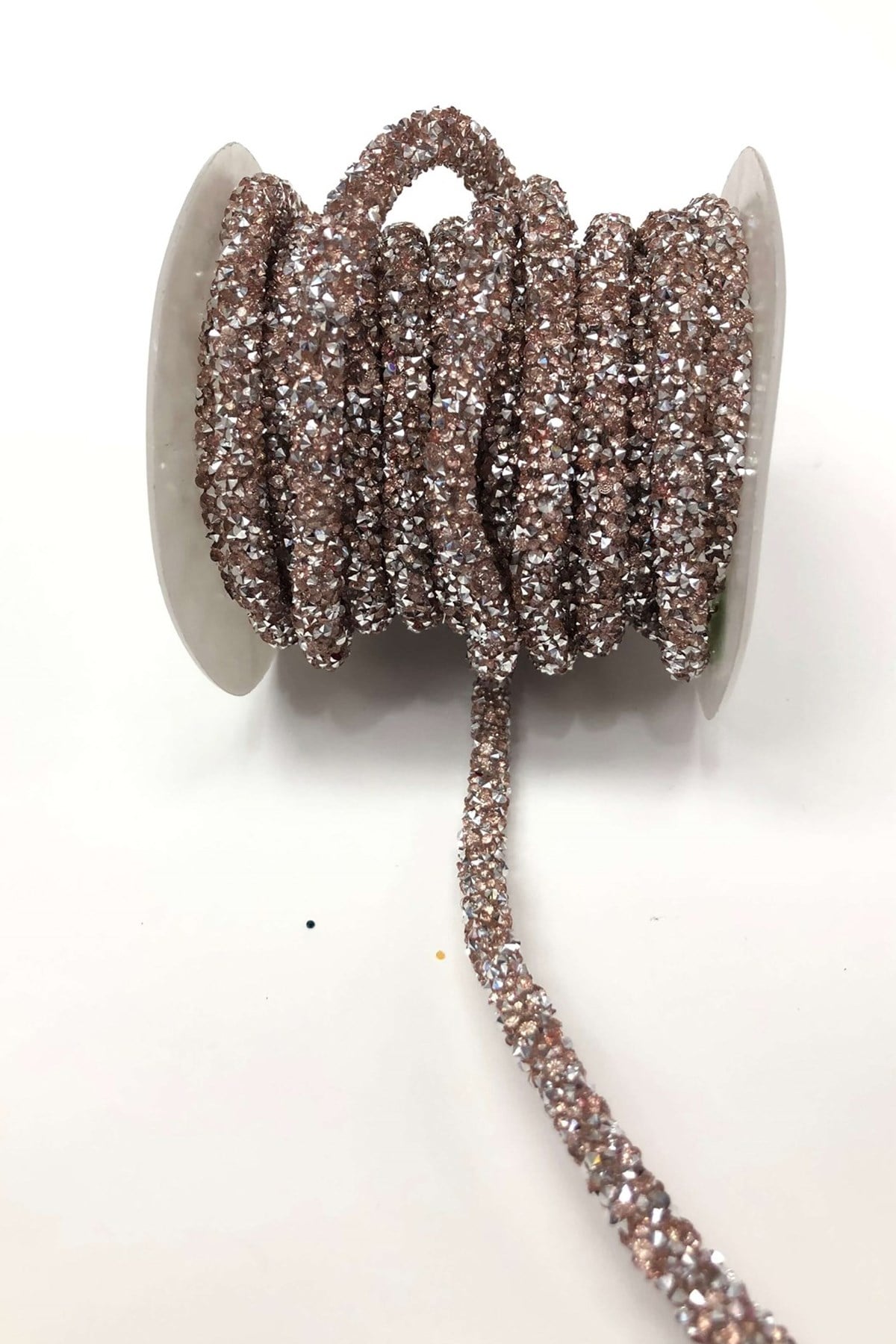 Salmon Color Bead Embroidered Ribbon 1 cm