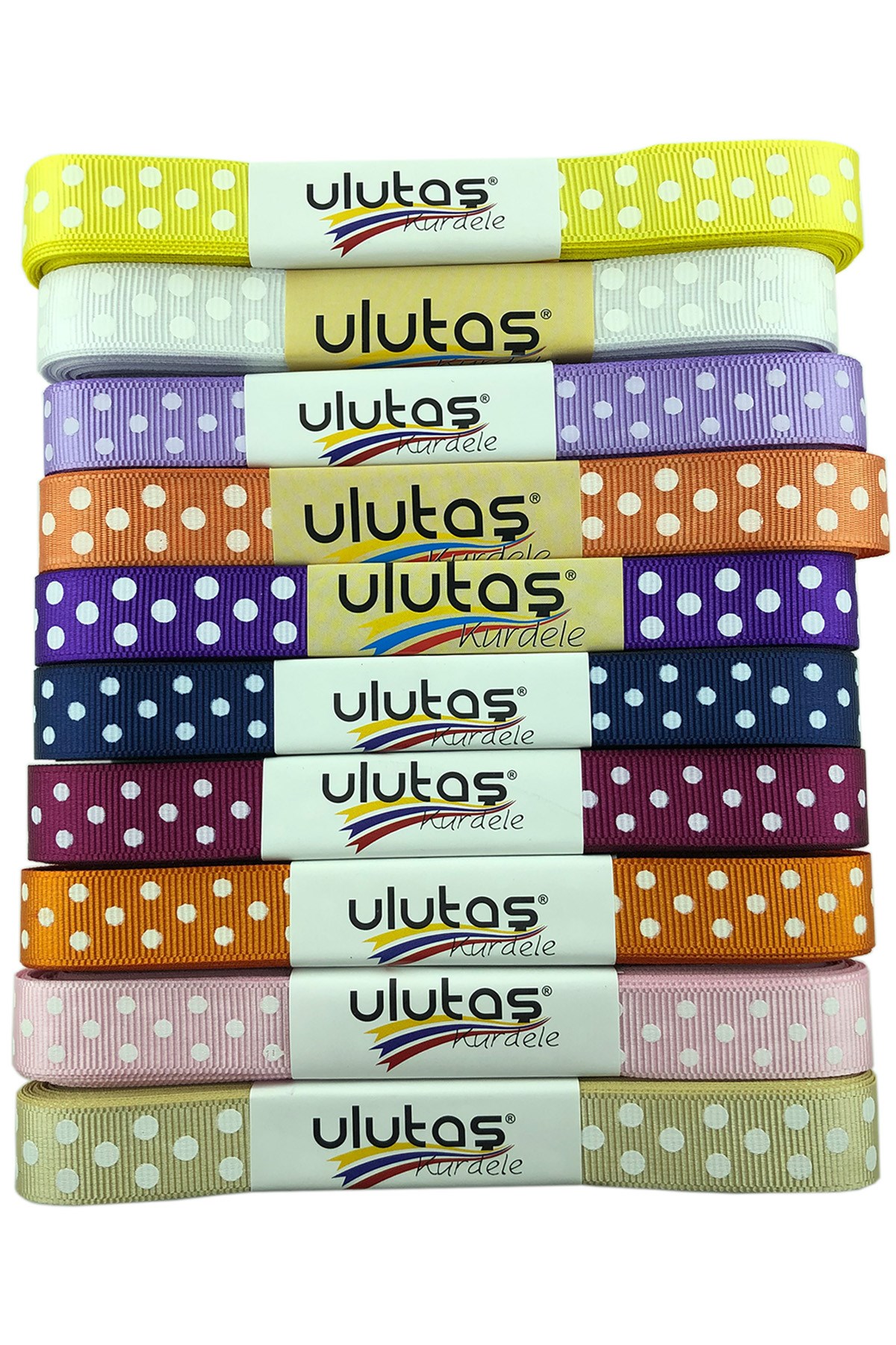 1.5 cm Polka Dot Grosgrain Ribbon