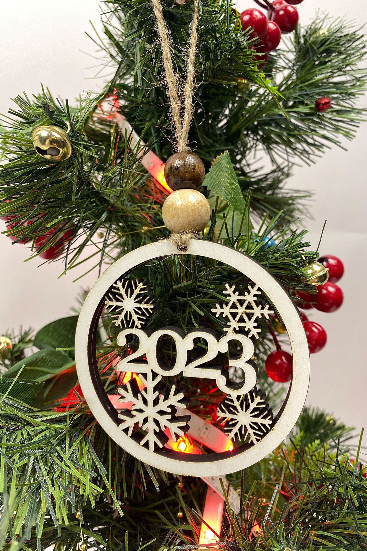 2023 Baskılı Yılbaşı Ağaç Süsü