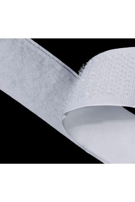 3 Metre Beyaz Cırt Cırt Bant (2 Cm En)