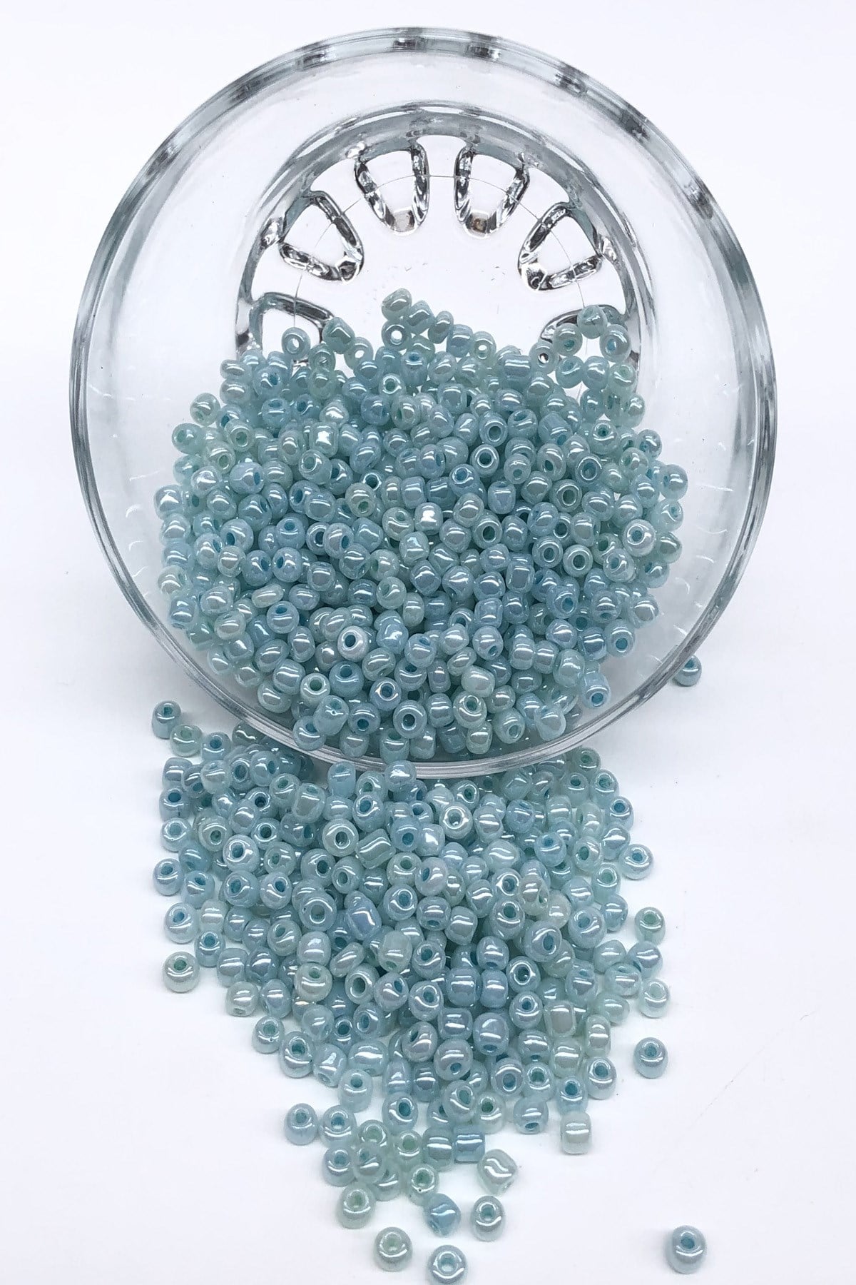 Light Blue Sand Beads 4 mm