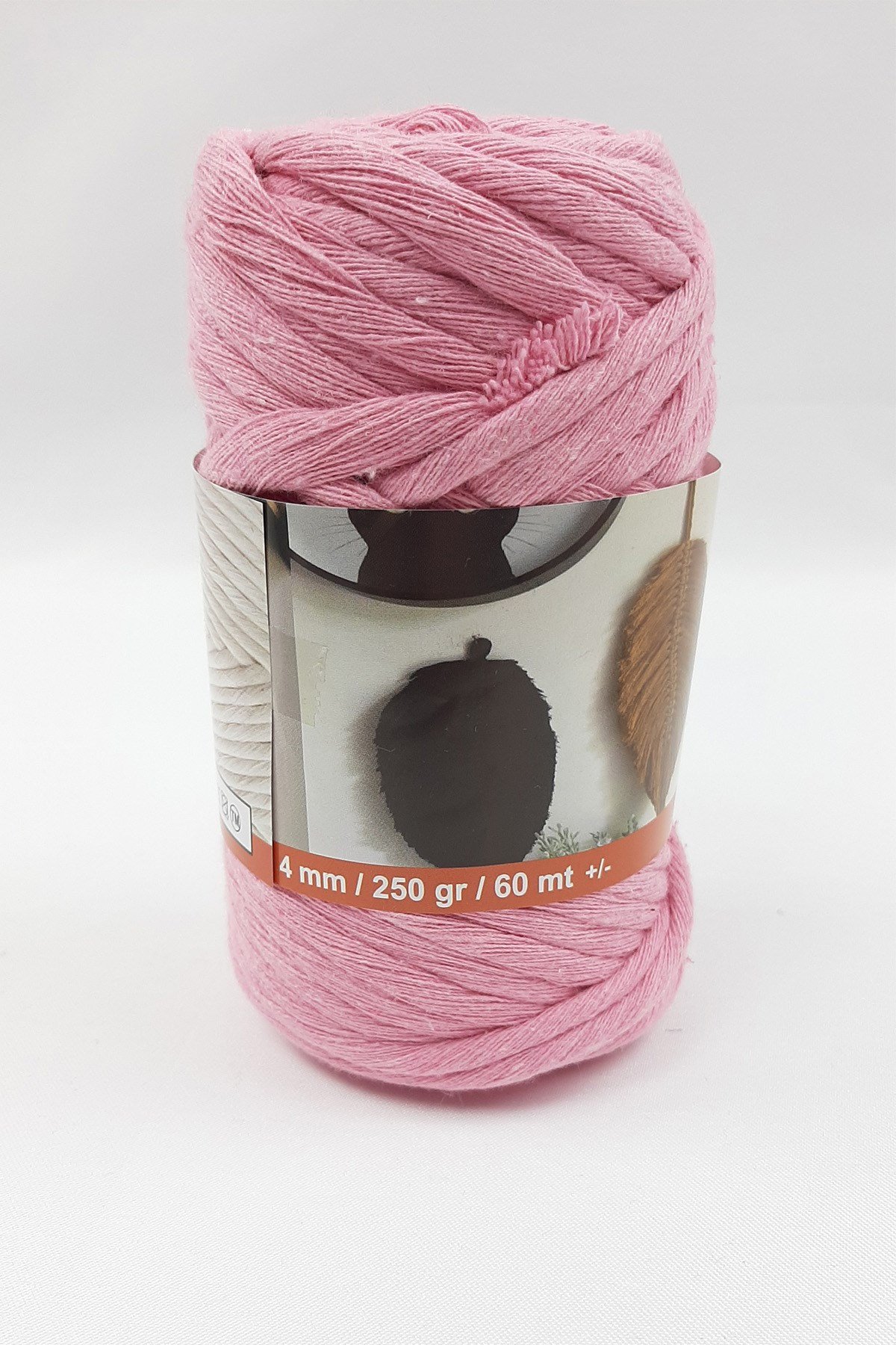 الخيط المسح الضوئي الملتوي باللون الوردي الفاتح