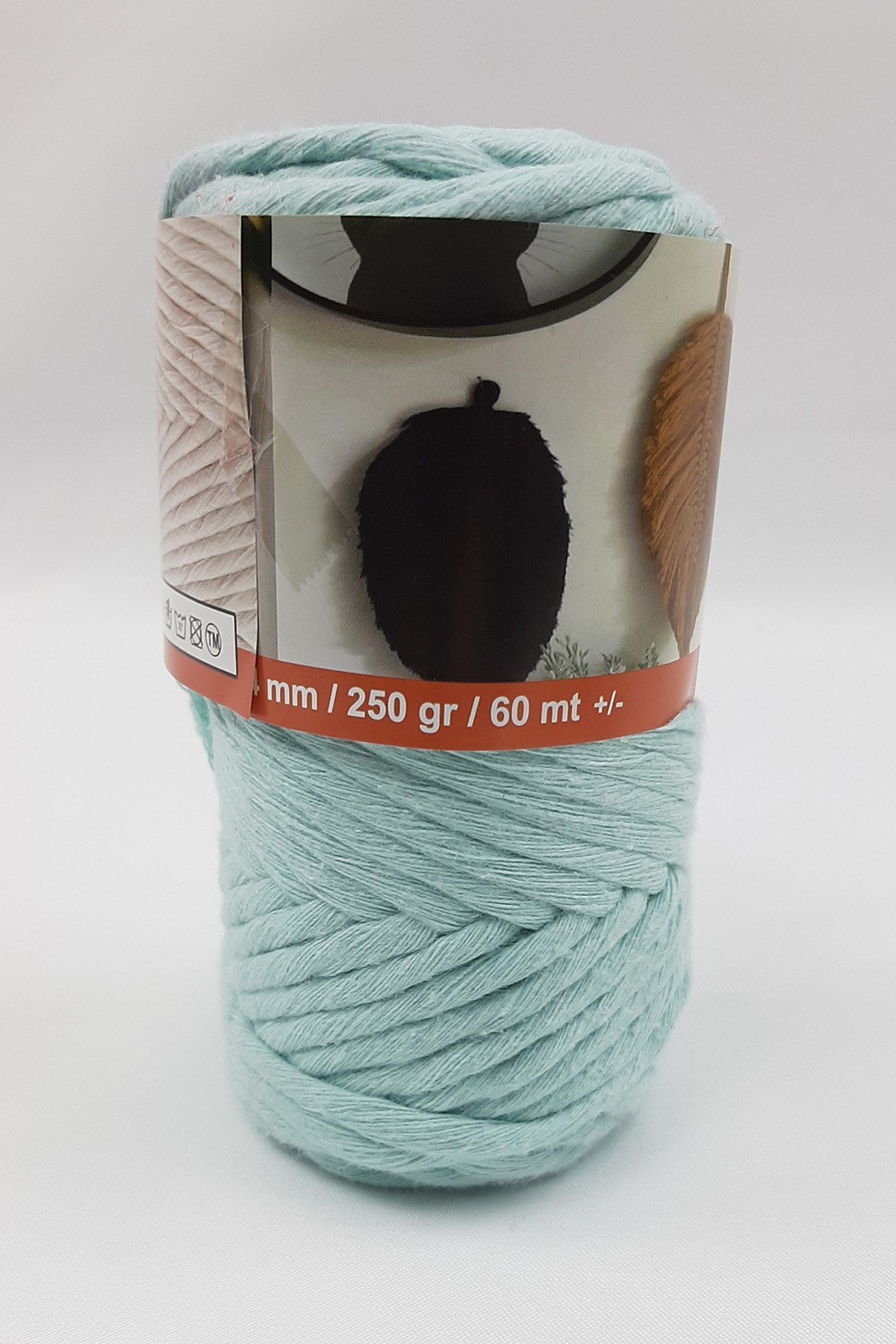 حبل تمشيط ملتوي باللون الأخضر المائي الفاتح