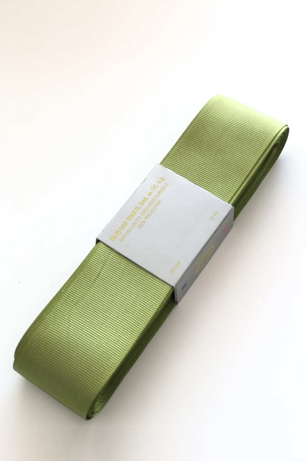 Light Green Grosgrain Ribbon 4 cm 10 mt