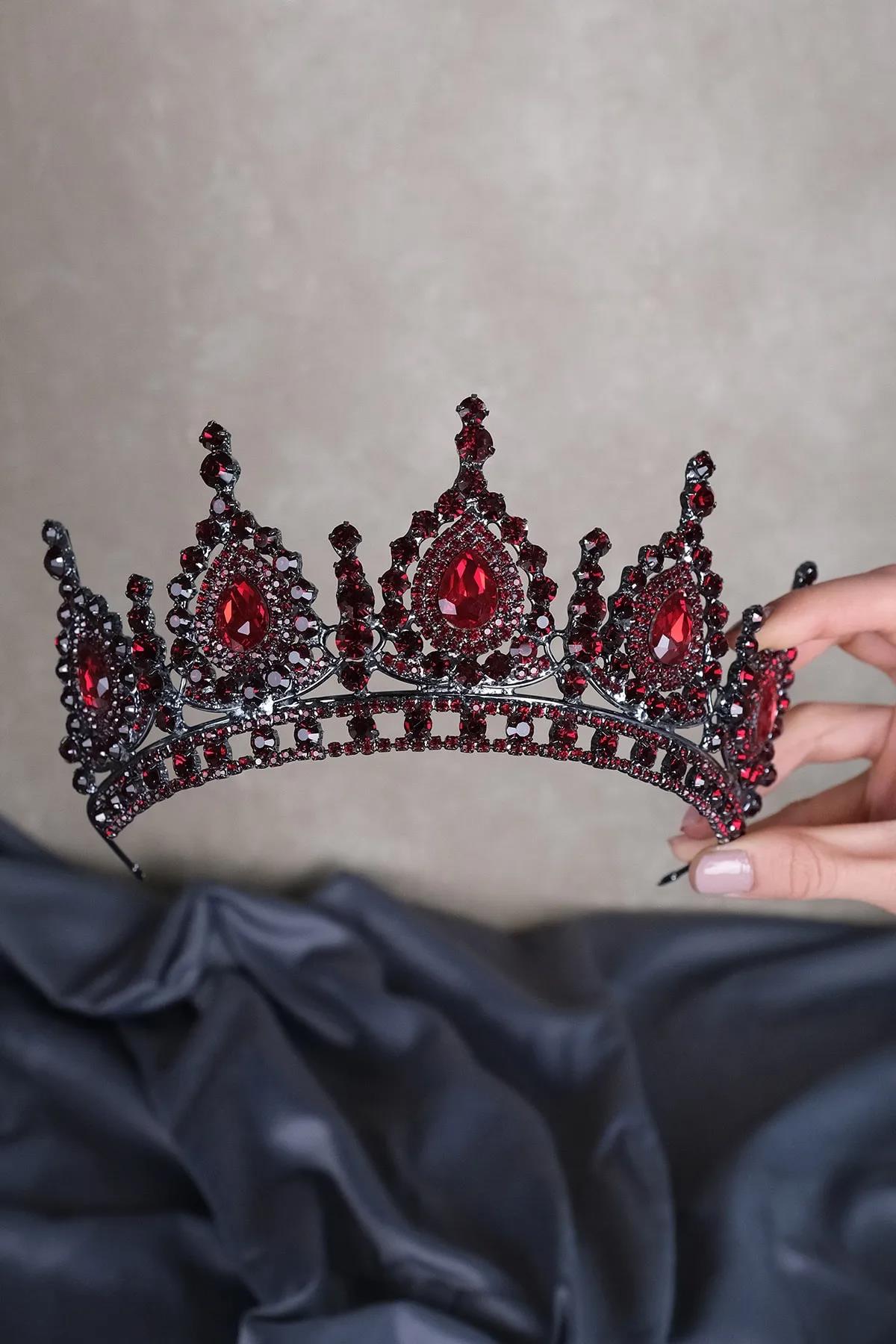 Ahu Damla Kristal Taşlı Gelin Kına Tacı