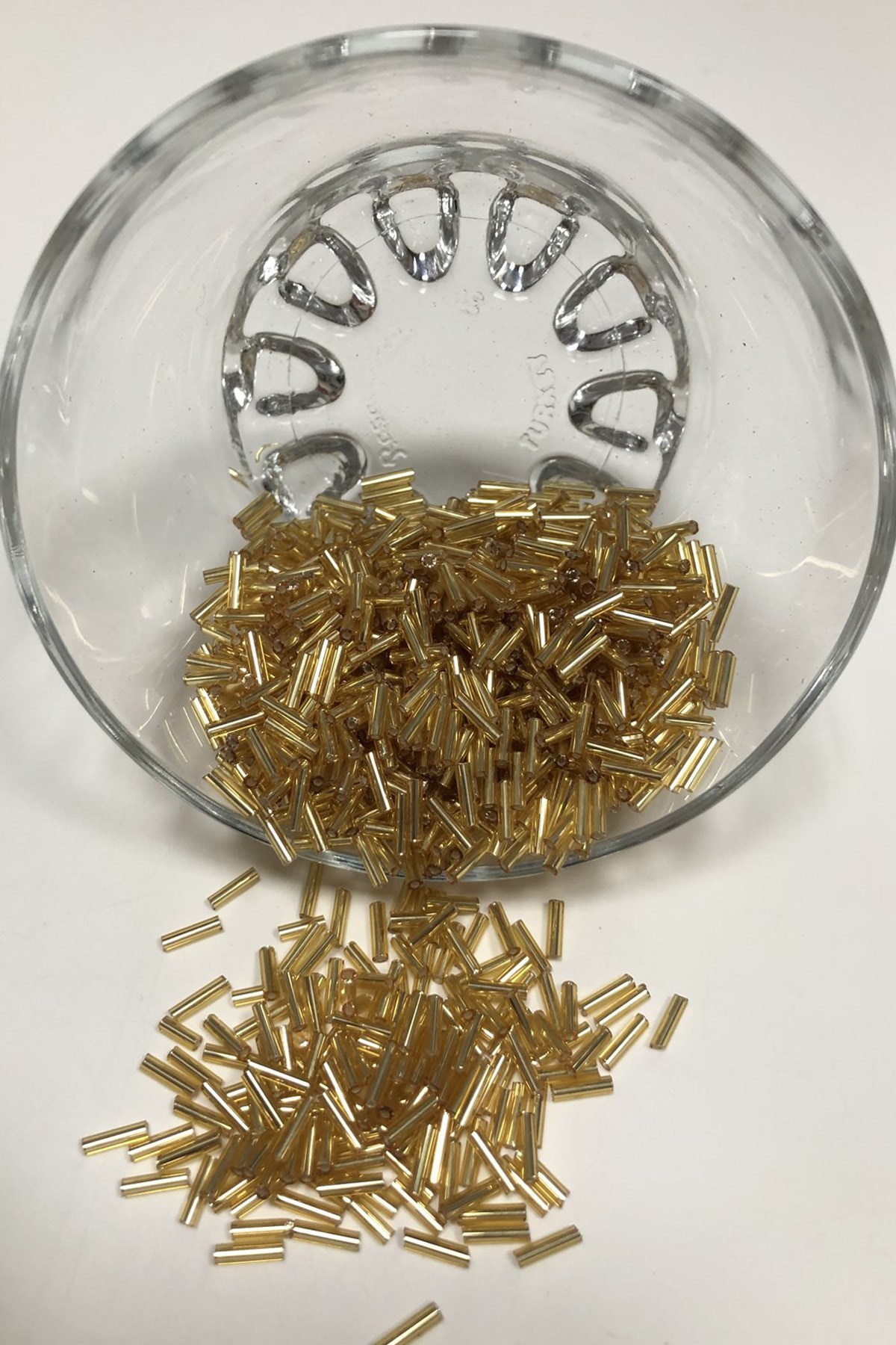 Gold Yellow Tubular Beads 5 mm