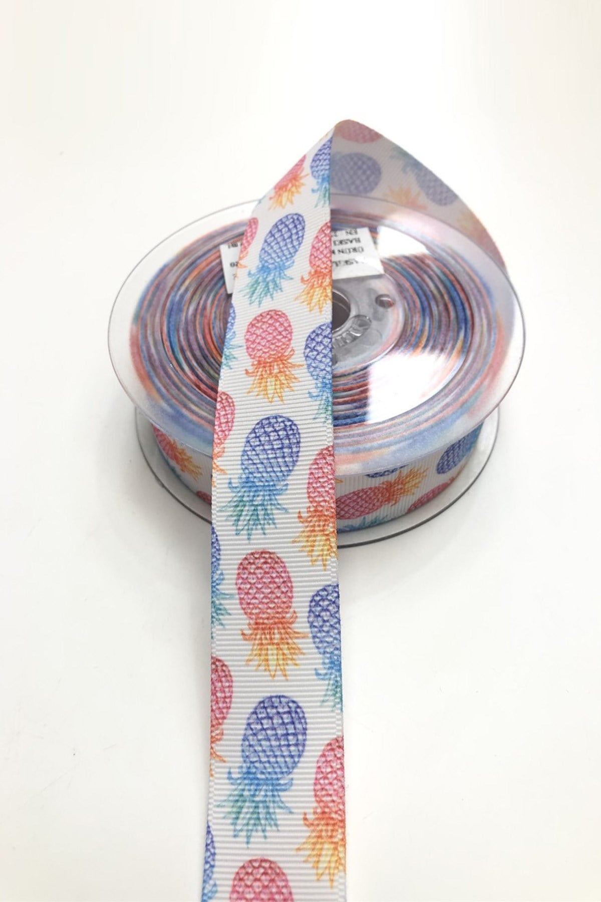 Pineapple Patterned Grosgrain Ribbon 2.5 cm 1 m