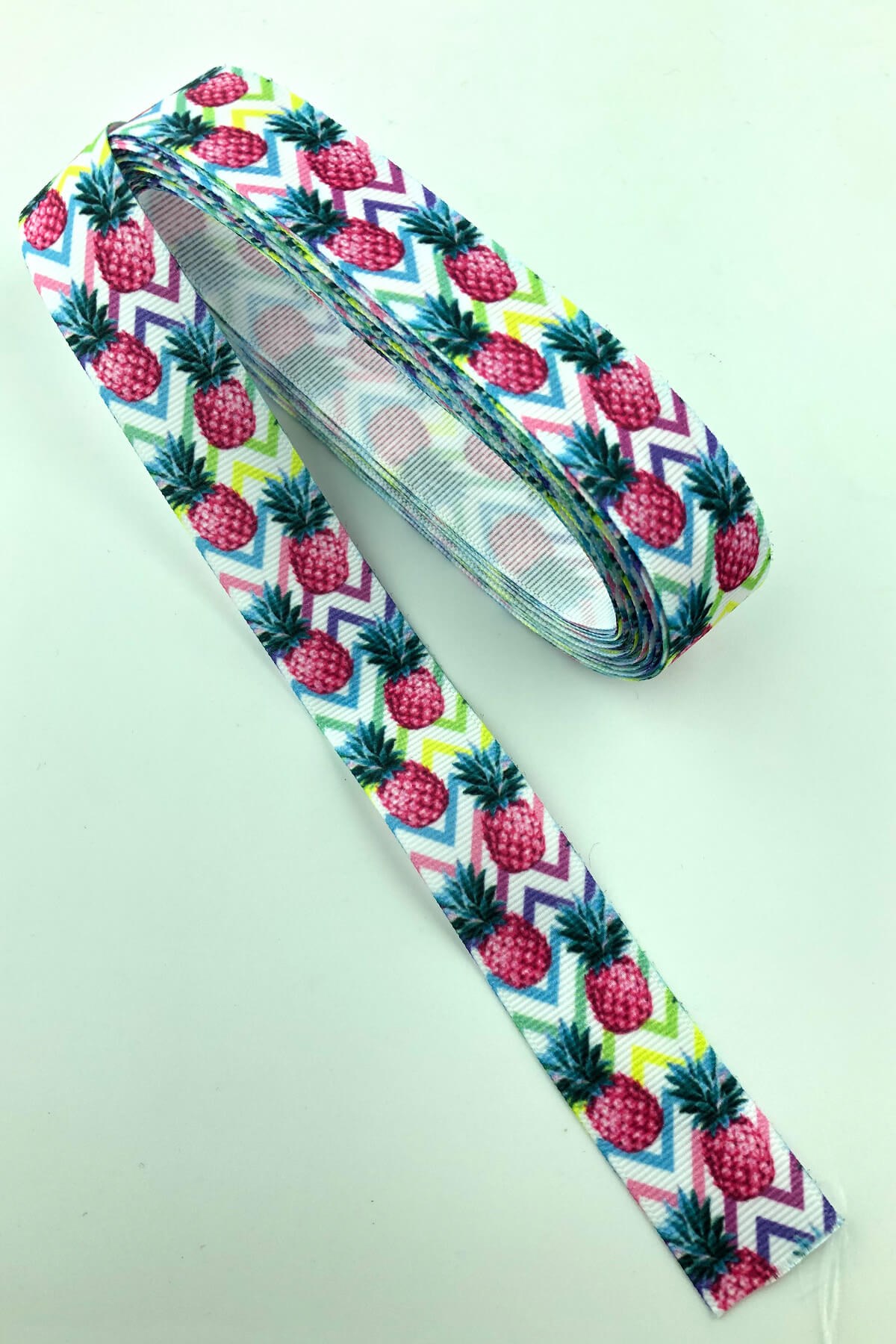Pineapple Printed Grosgrain Ribbon 10 Mt