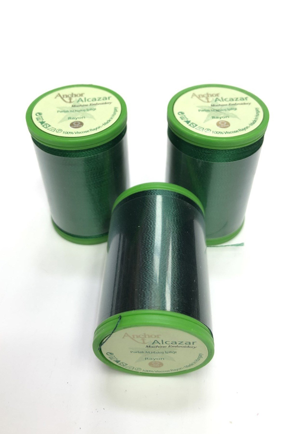 مرساة الكازار برايت ماكينة تطريز بخيط أخضر غامق (قطعة واحدة)