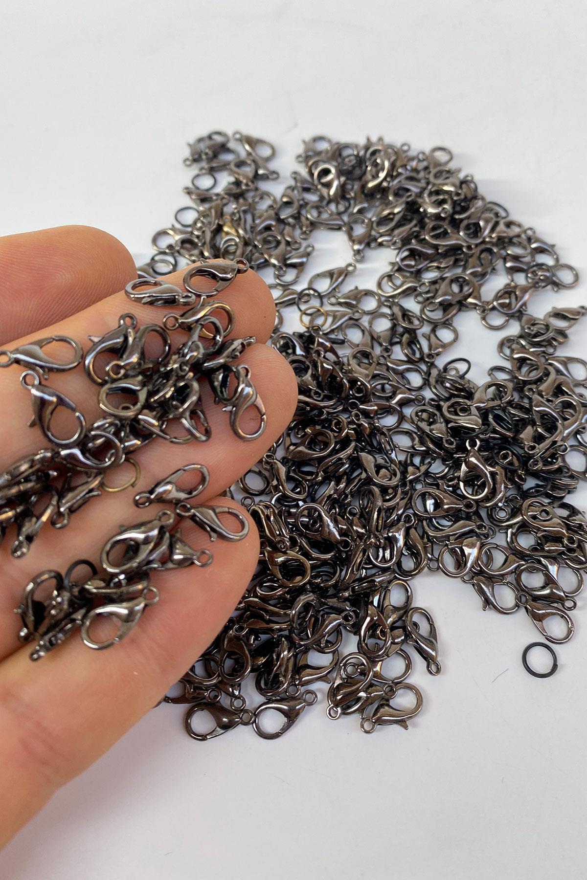 Antrasit Gri Kolye Ve Bileklik Papagan Klipsi 500 Adet