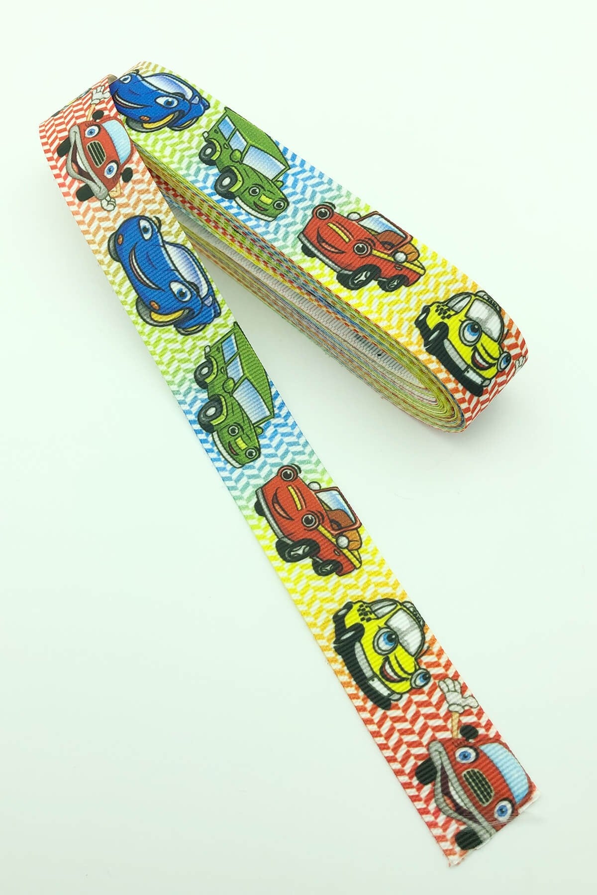 Car Printed Grosgrain Ribbon 10 Mt