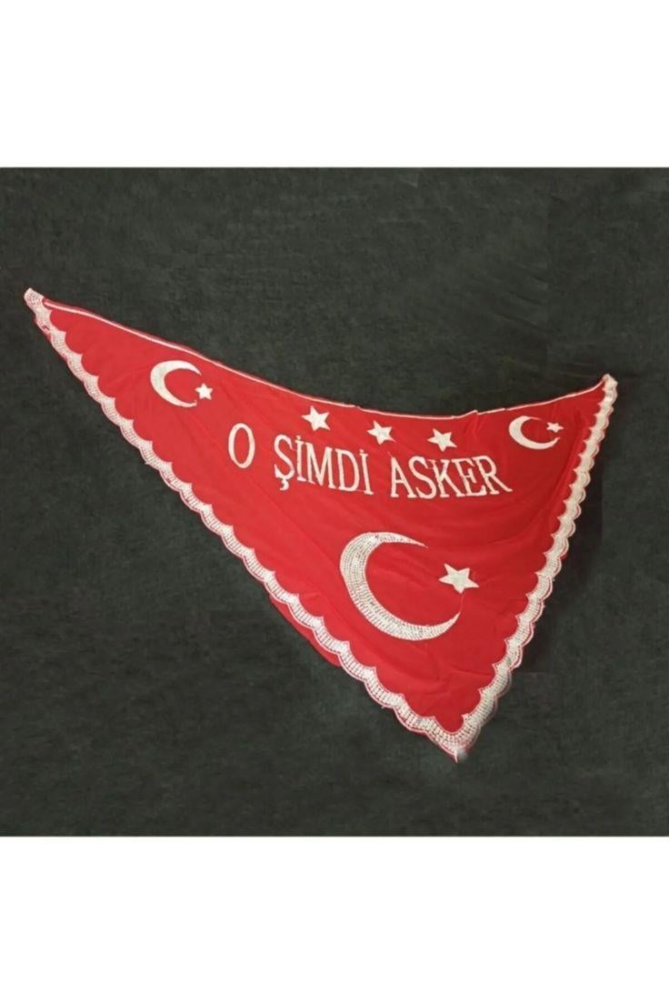 Asker Şalı O Şimdi Asker Yazılı Şal