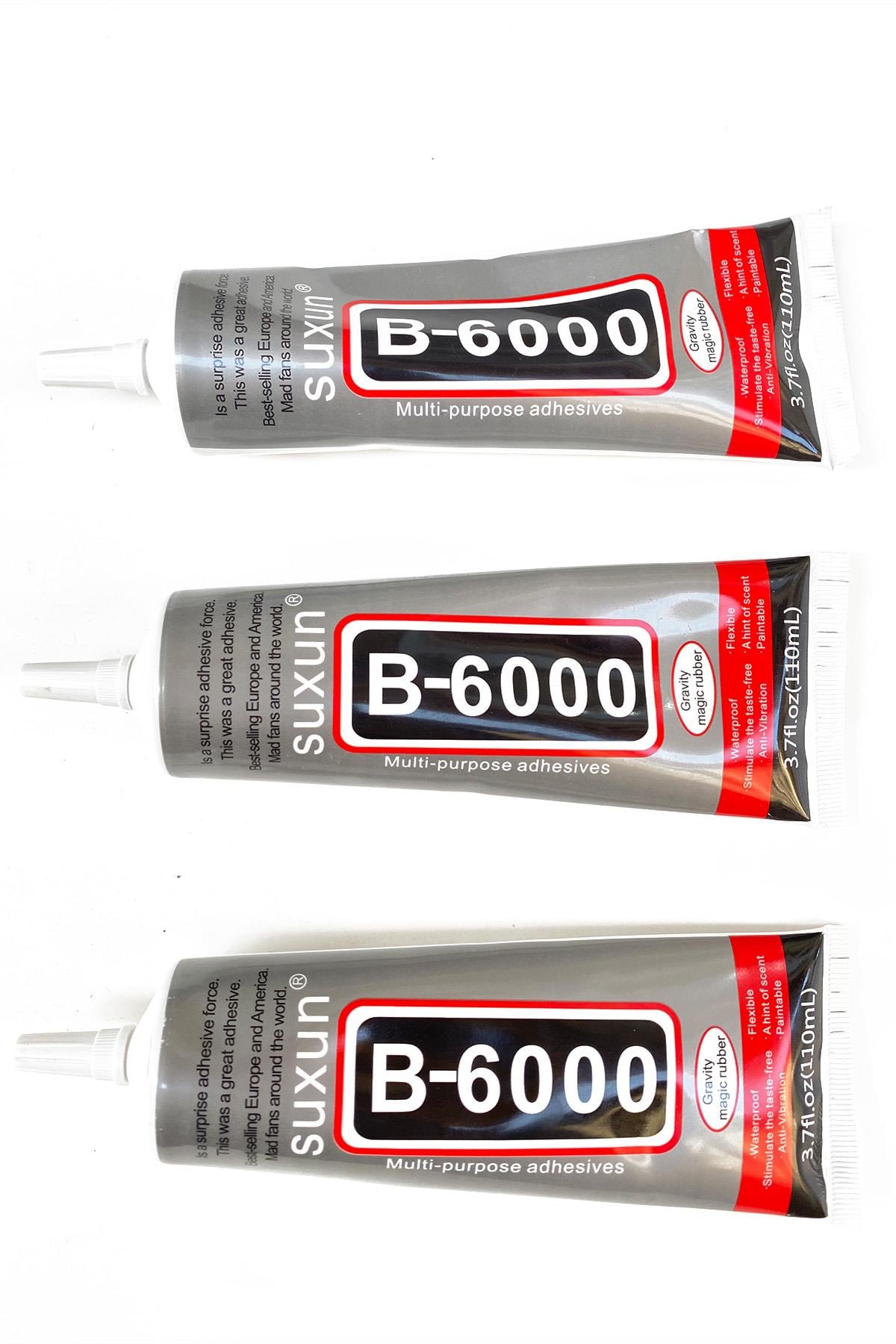 B-6000 Şeffaf Taş ve Boncuk Yapıştırıcısı 110 ml 20 Adet