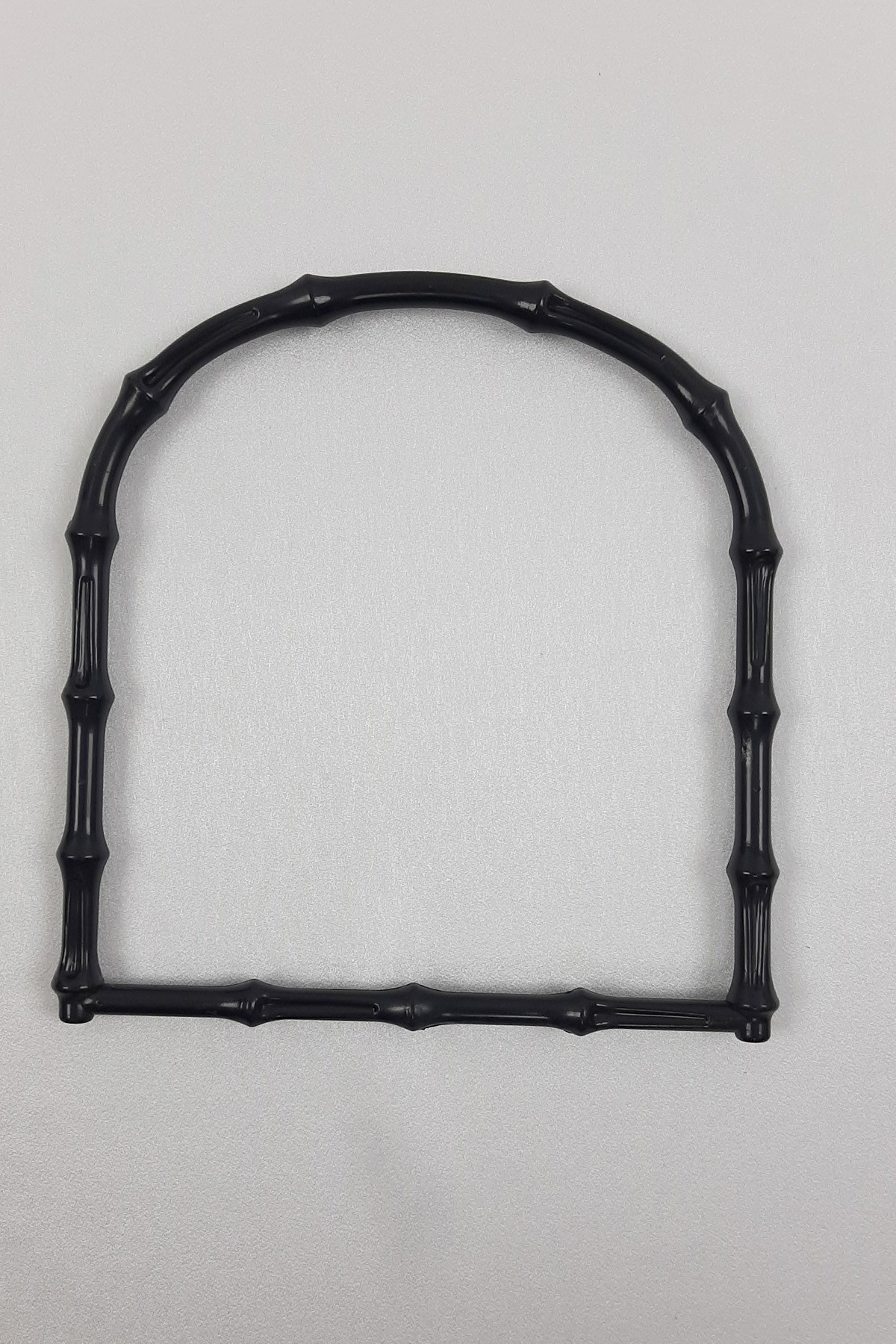 Bambu Desenli D Şeklinde Siyah Çanta Sapı 2 li