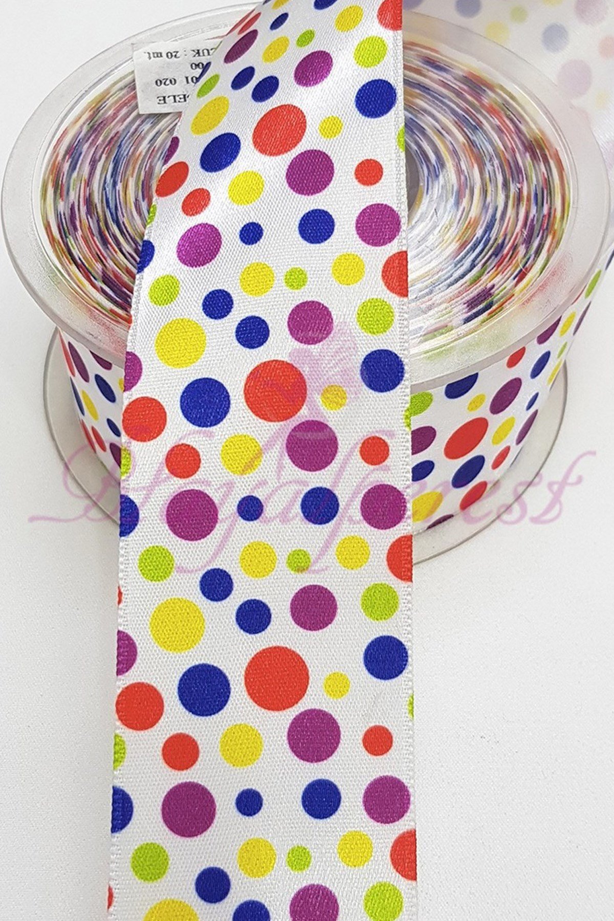 BASKILI SATEN KURDELE   4CM