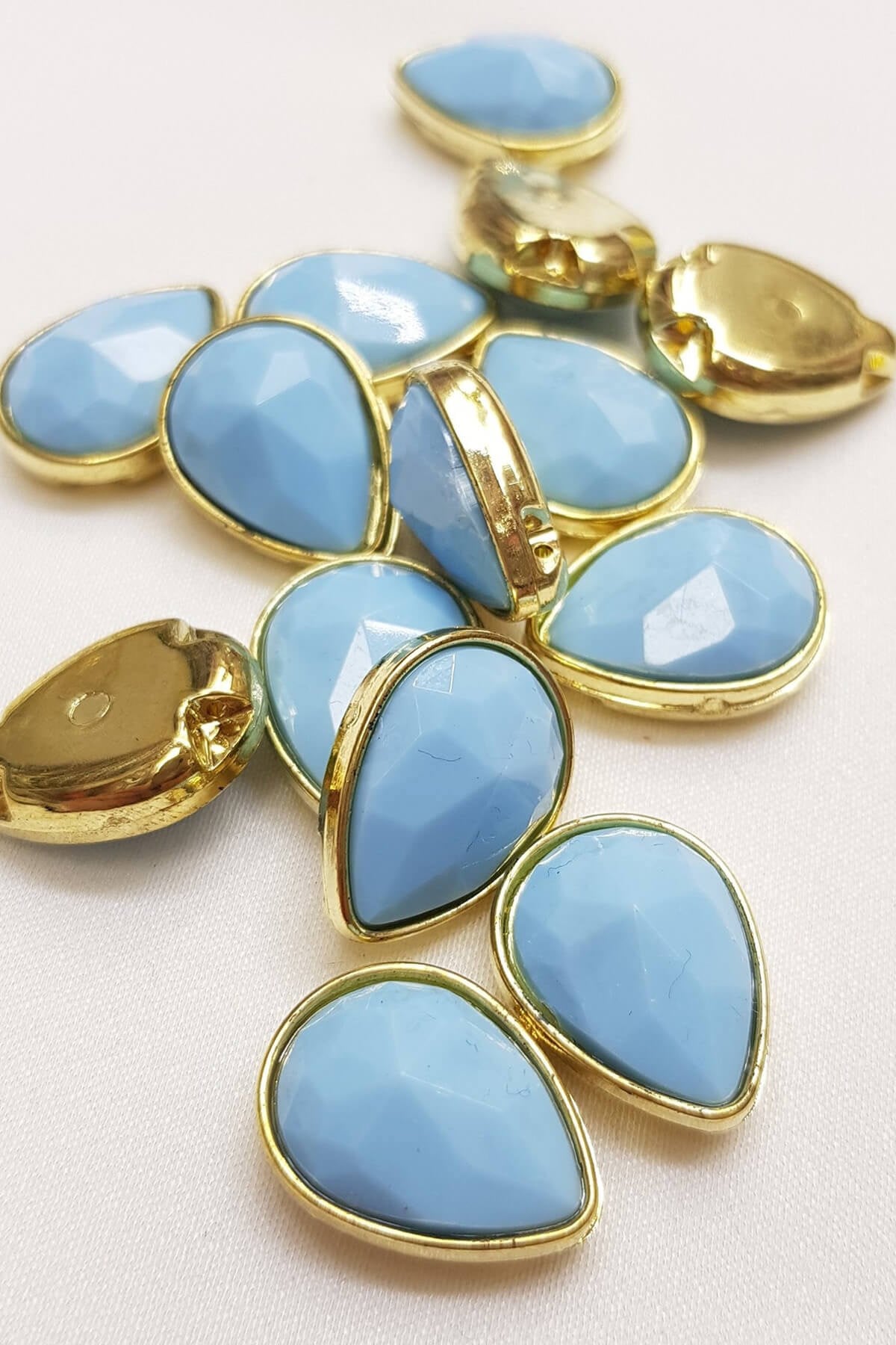 Bebe Blue Drop Case Stitching Stone 1.5-2cm 10 pcs