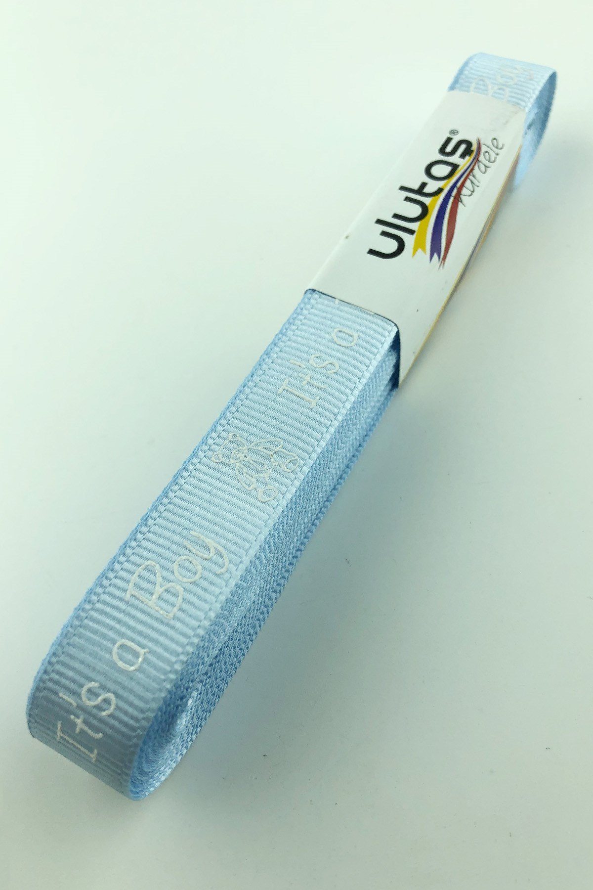 Bebe Mavi Bebek Figür Baskılı Grogren Kurdele 1,5 cm