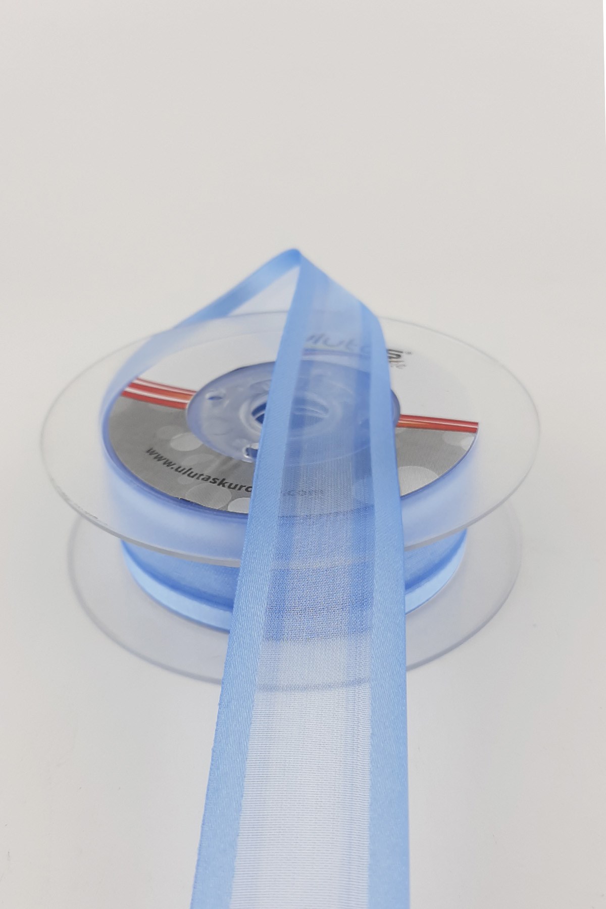 Bebe Blue Wide Organza Satin Ribbon 20 mt