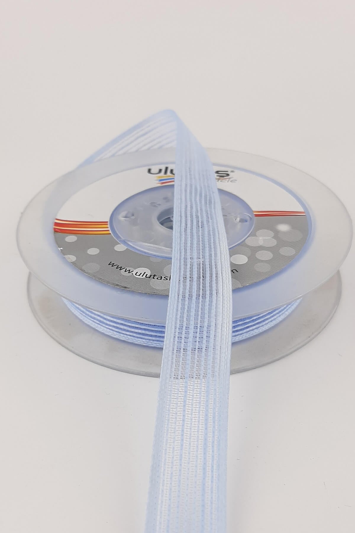 Bebe Blue Linen Effect Ribbon 1.5 cm 10 mt