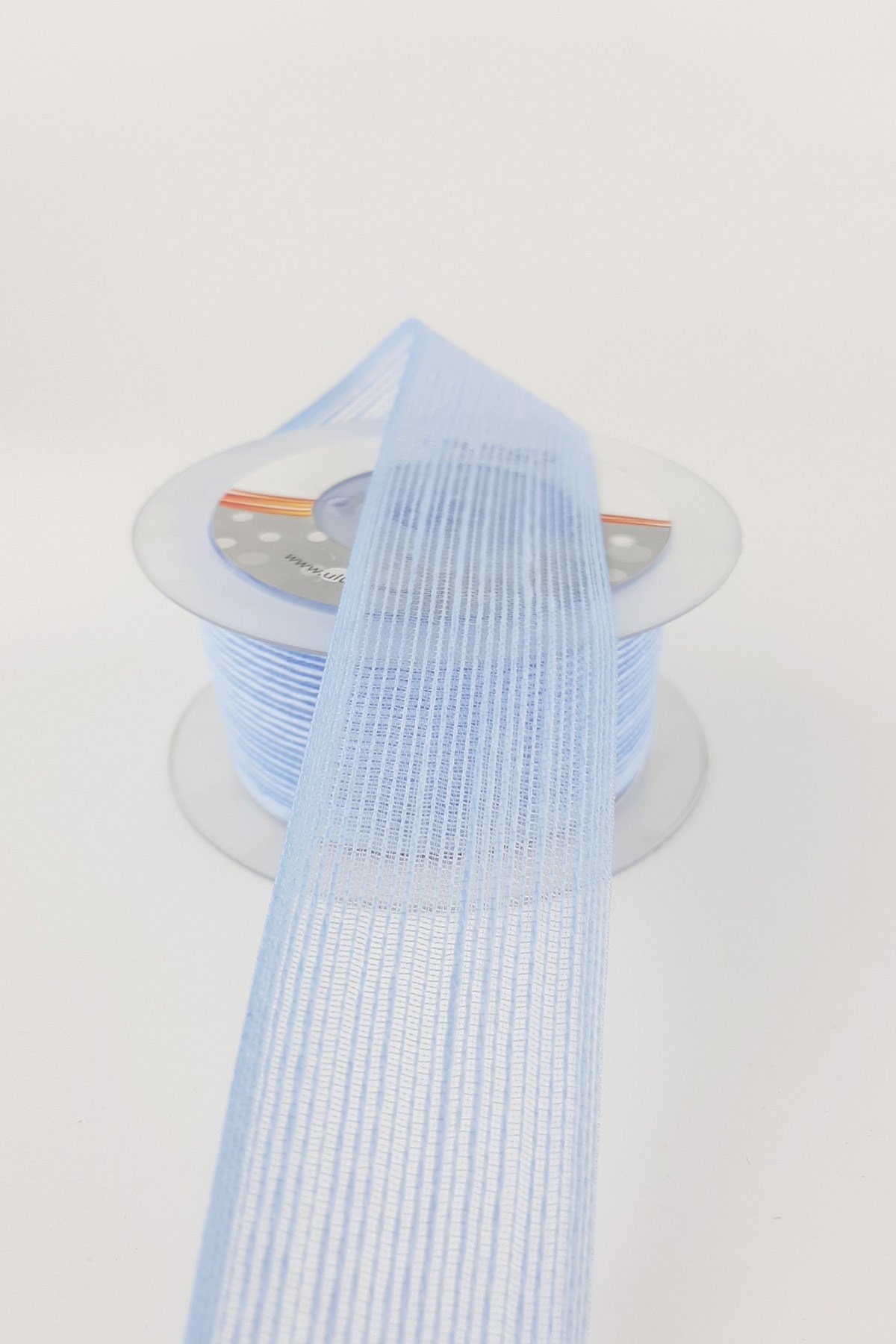 Bebe Mavi Keten Efektli Kurdele 4 cm 10 mt