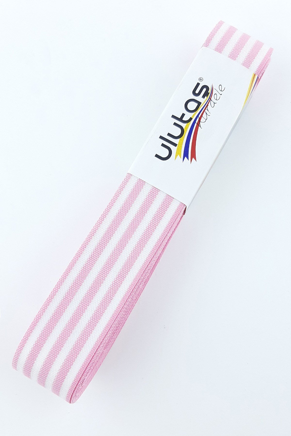 Bebe Pembe  Çizgili Degrede Kurdele 2,5 cm 10 mt