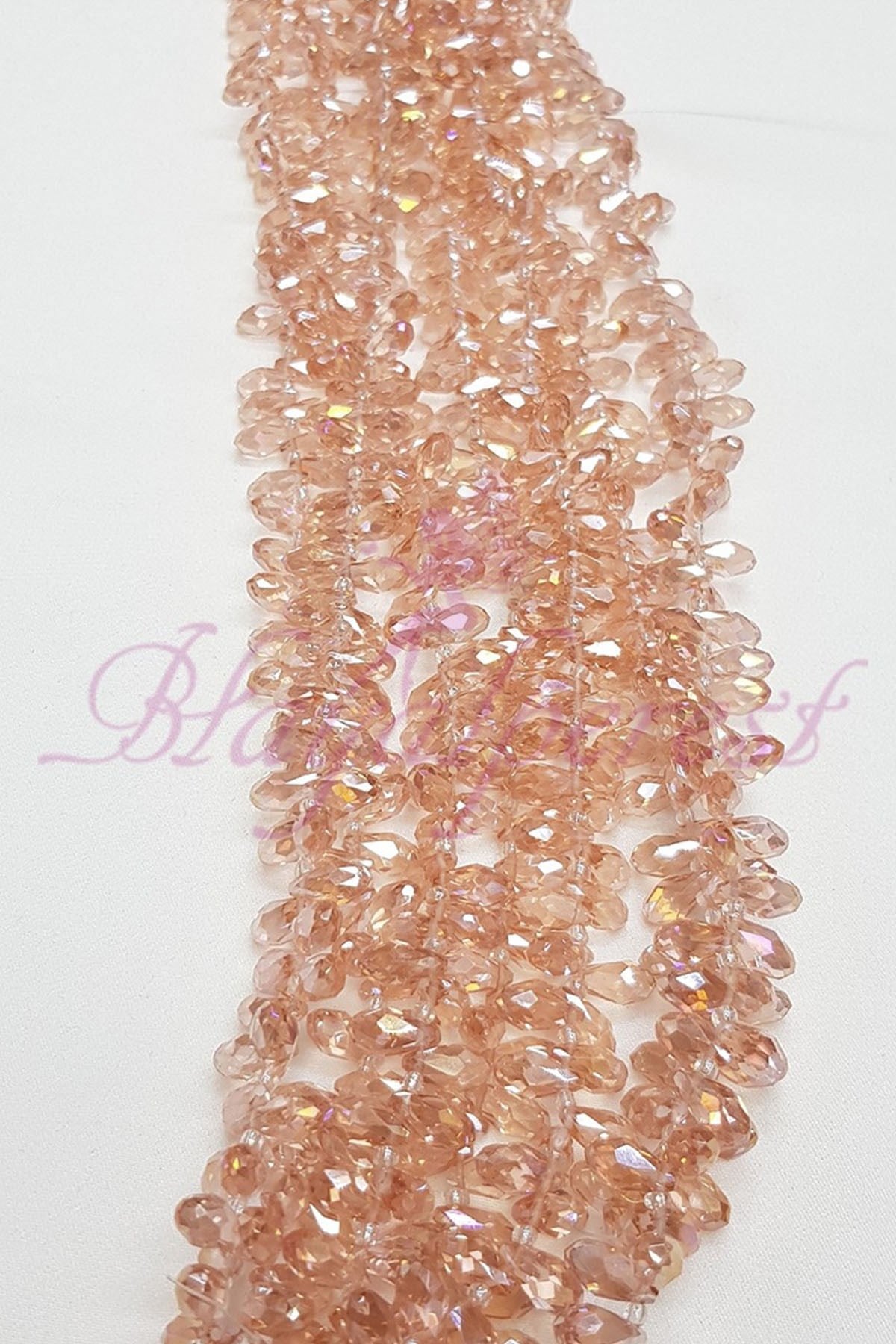 Beige Open Array Drop Crystal
