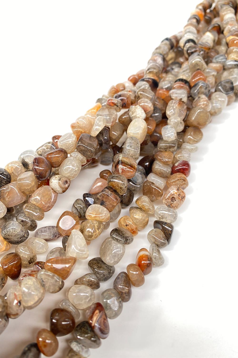 Bej Çakıl Taşı Kesim Akik Doğal Taş