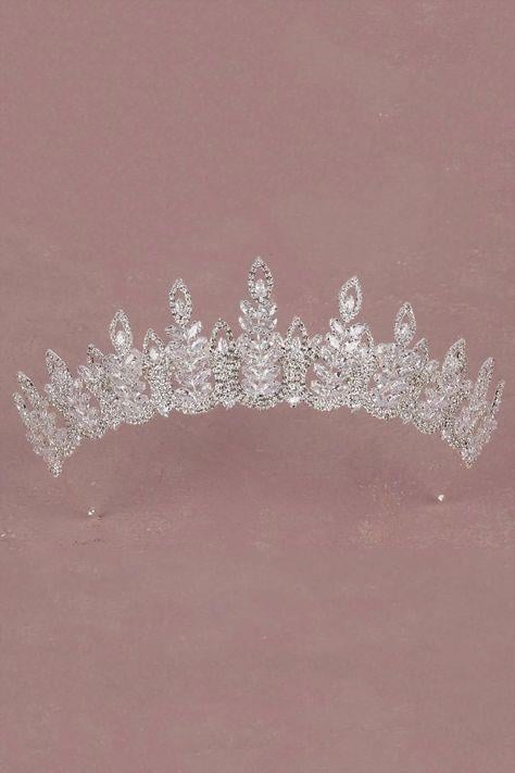 Benzersiz Güzelliğiniz İçin Parlak Zirkon Taşlı Gelin Nikah Tacı