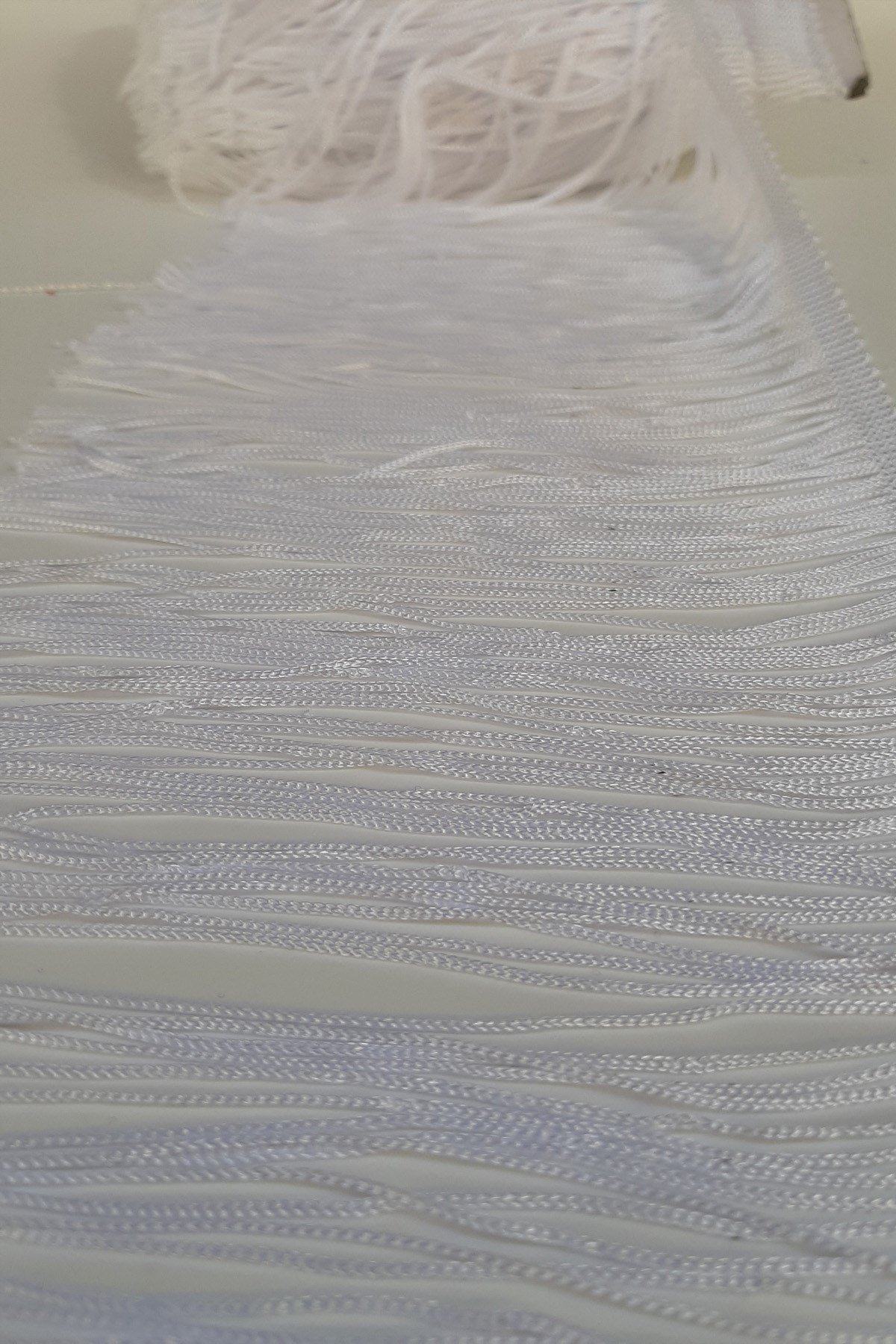 Beyaz 15 Cm Saçak Şerit Püskül