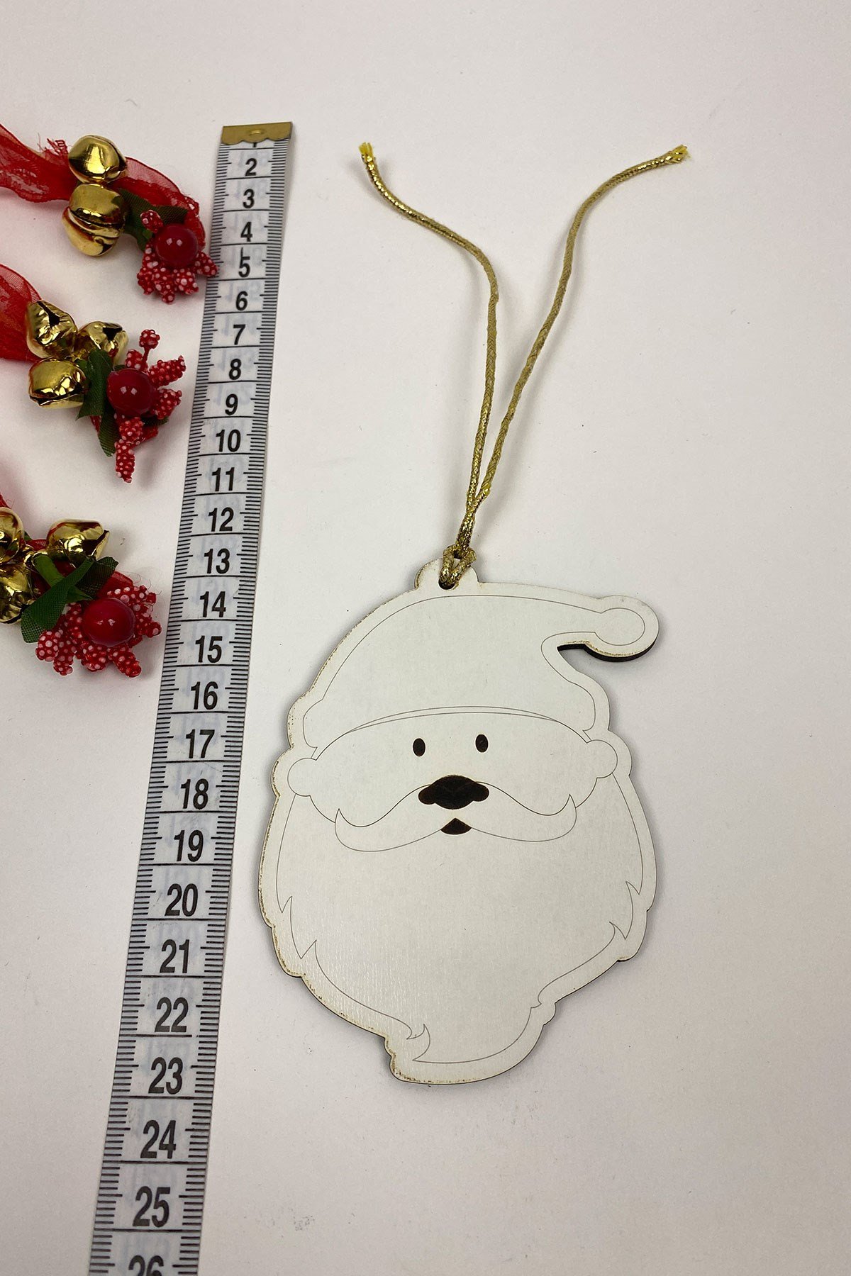 Beyaz Noel Baba Yılbaşı Ağaç Süsü 