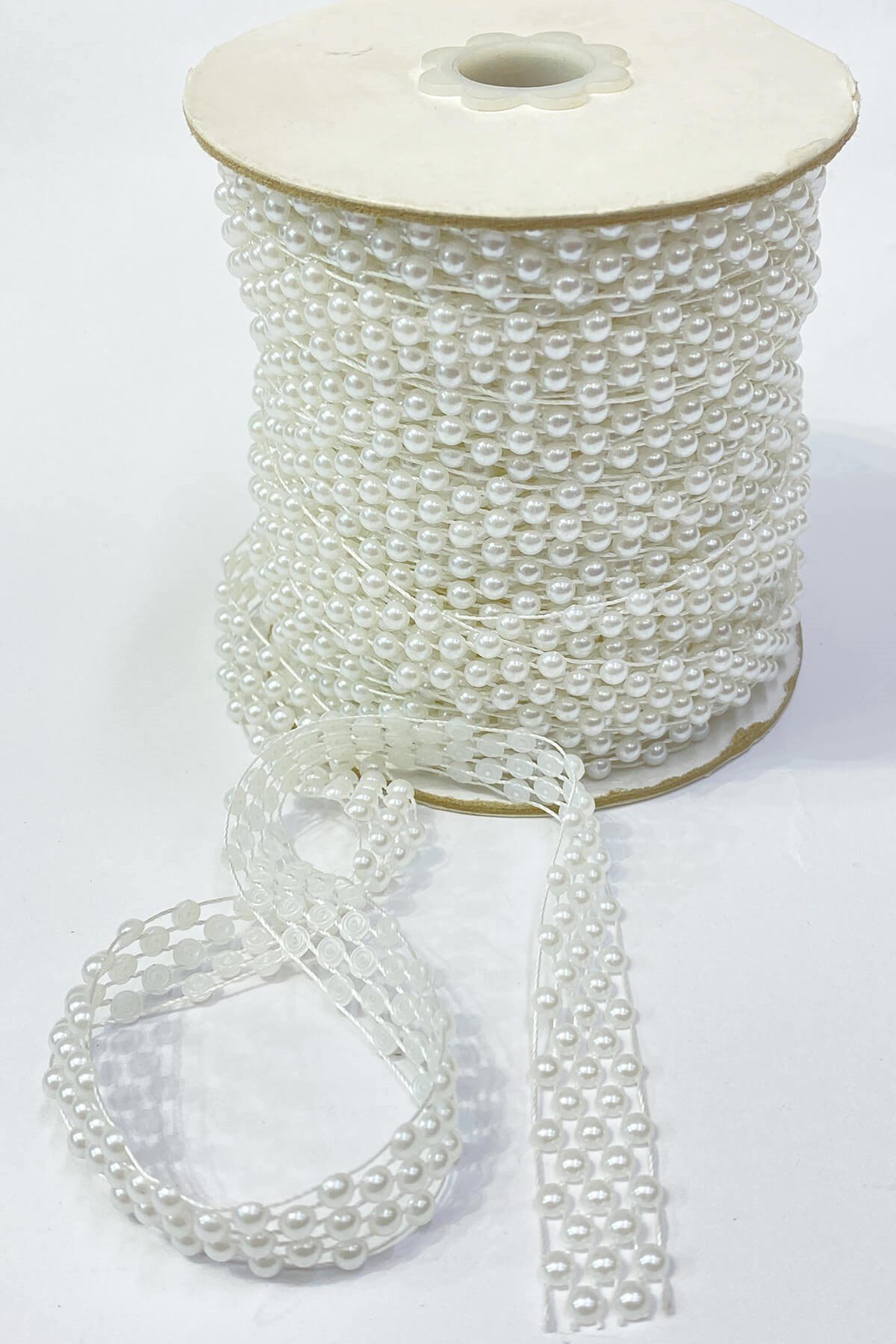 White Half Row Sliver Pearl 5 mt