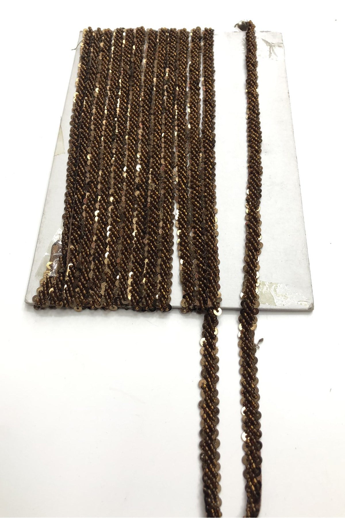 Cuttlefish Color Bead Embroidered Ribbon 1 cm