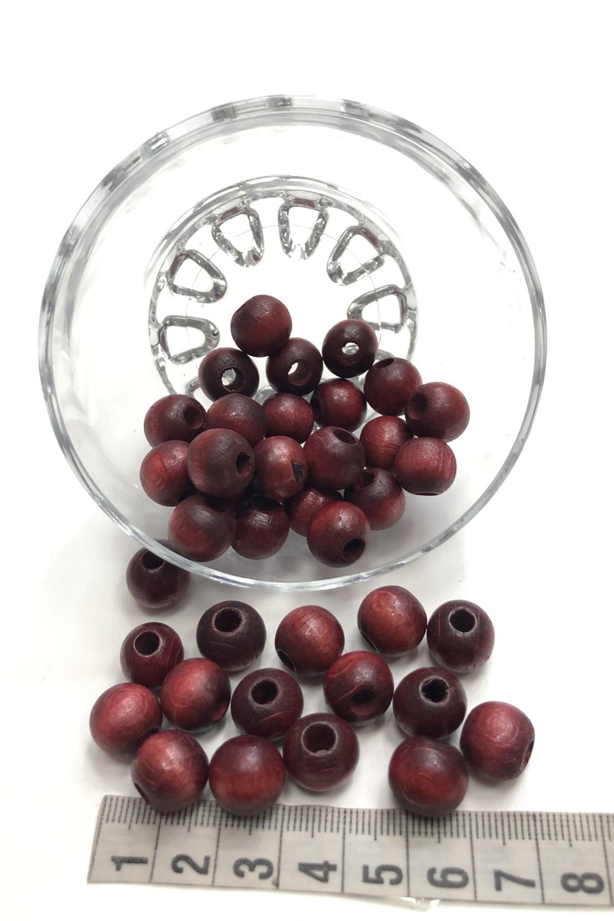 Claret Red Wooden Beads 25 gr