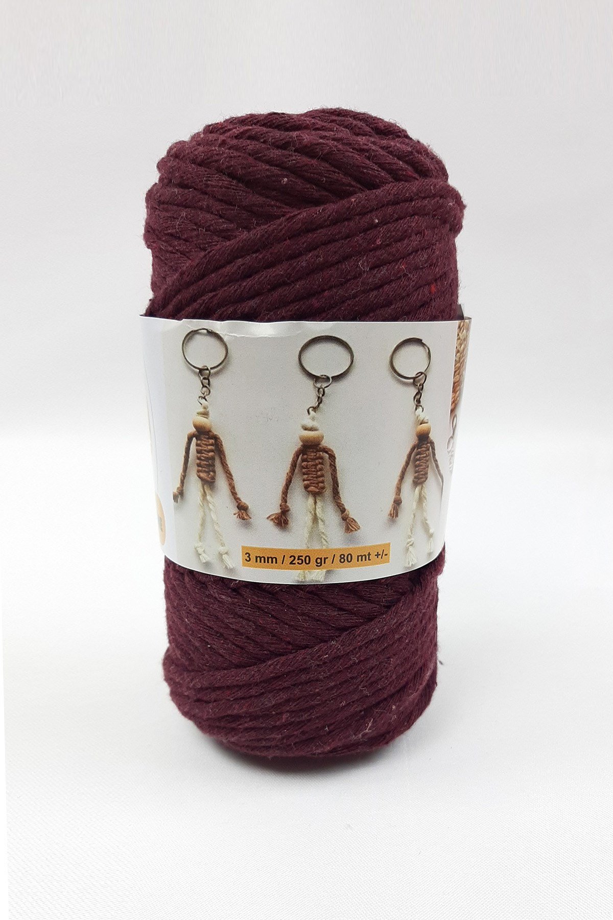 مكرامية ملتوية رفيعة حمراء كلاريت