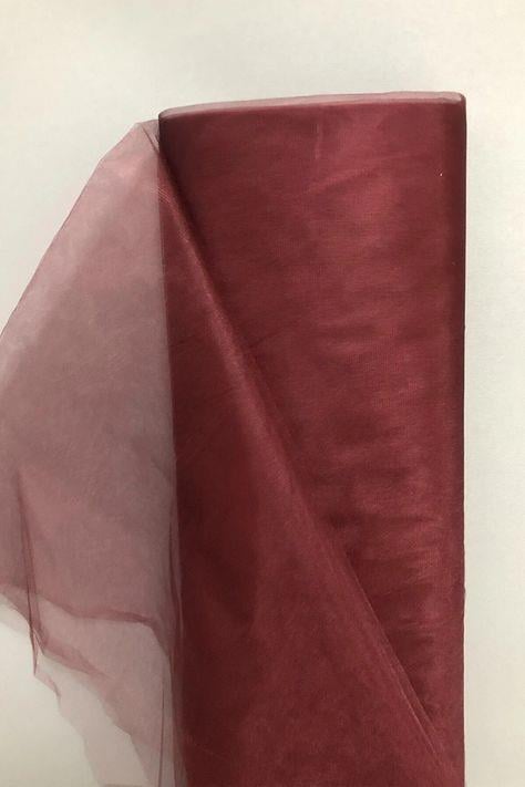 Bordo Kristal Tül 10 m