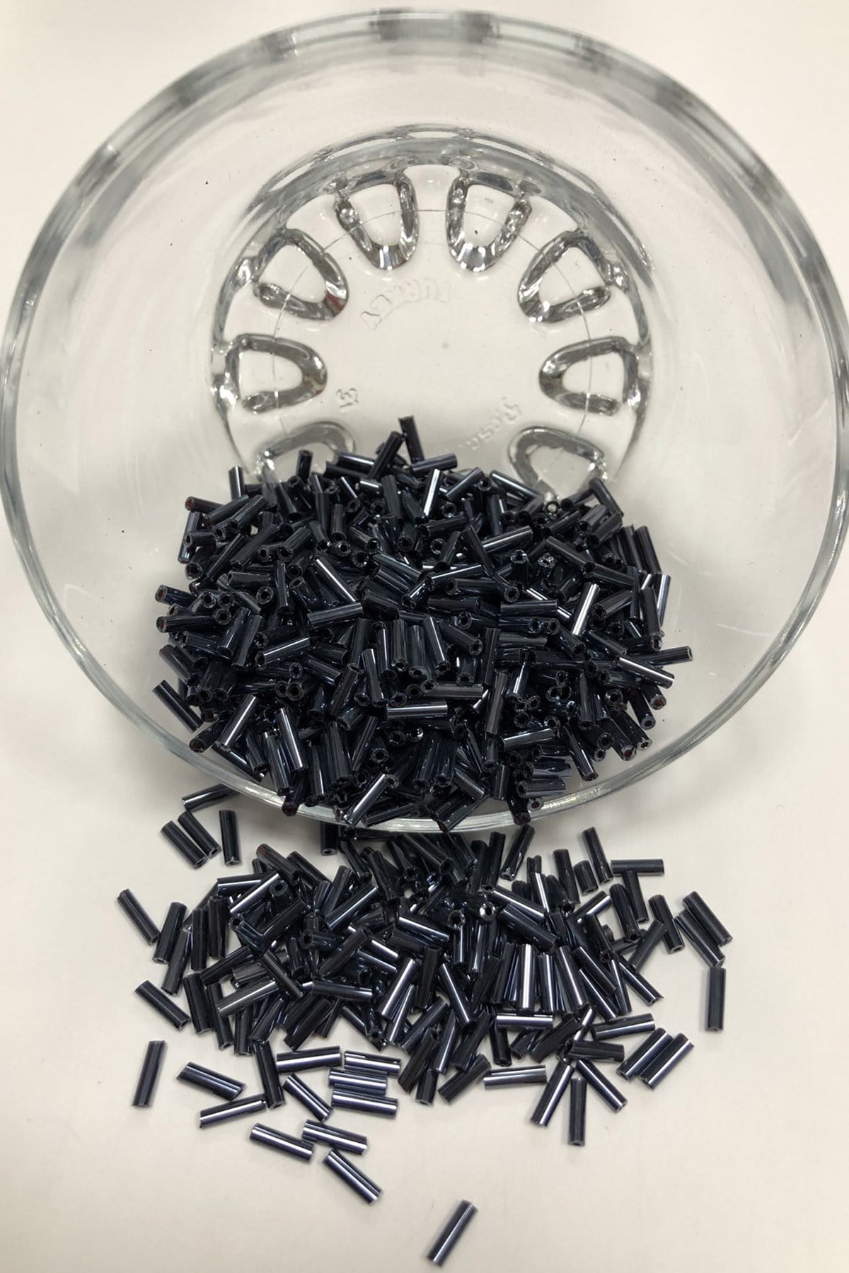 Navy Blue Color Pipe Beads 5 mm