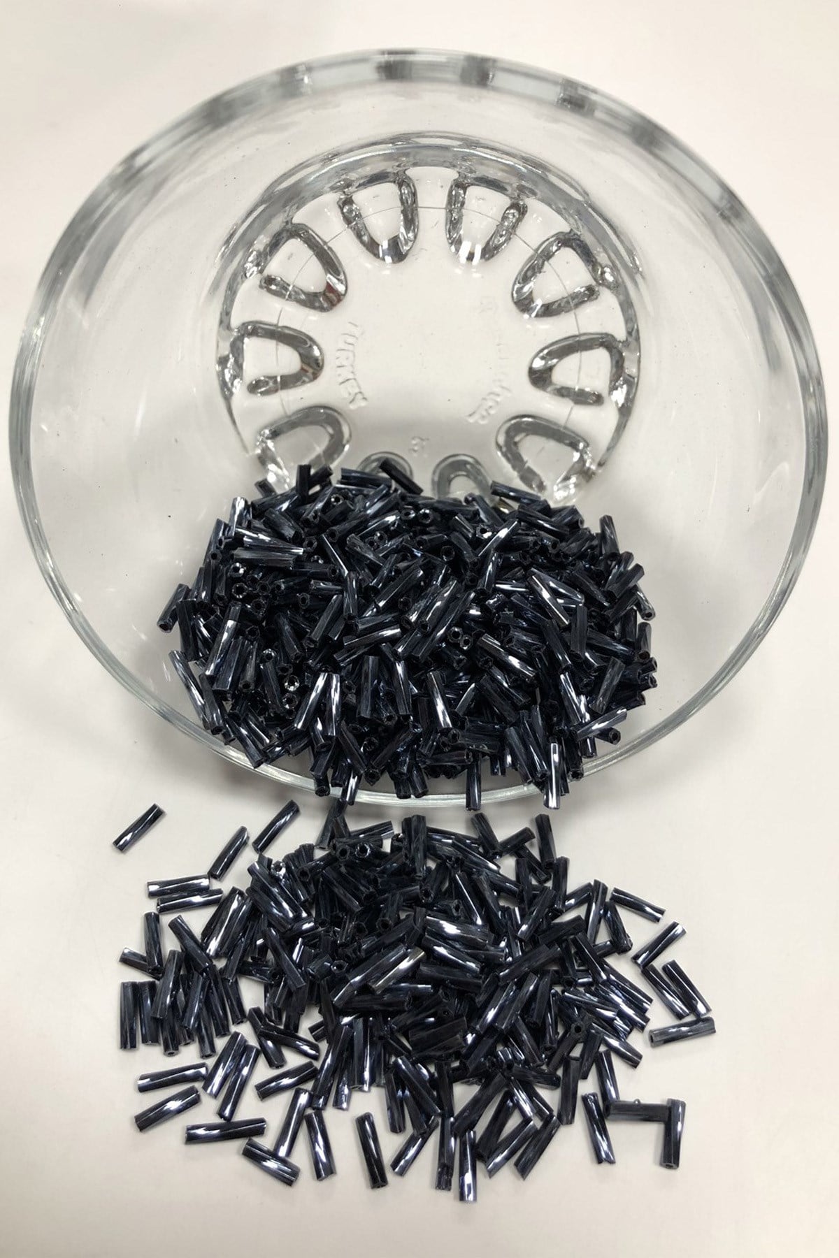 Dark Blue Twisted Pipe Bead 5 mm