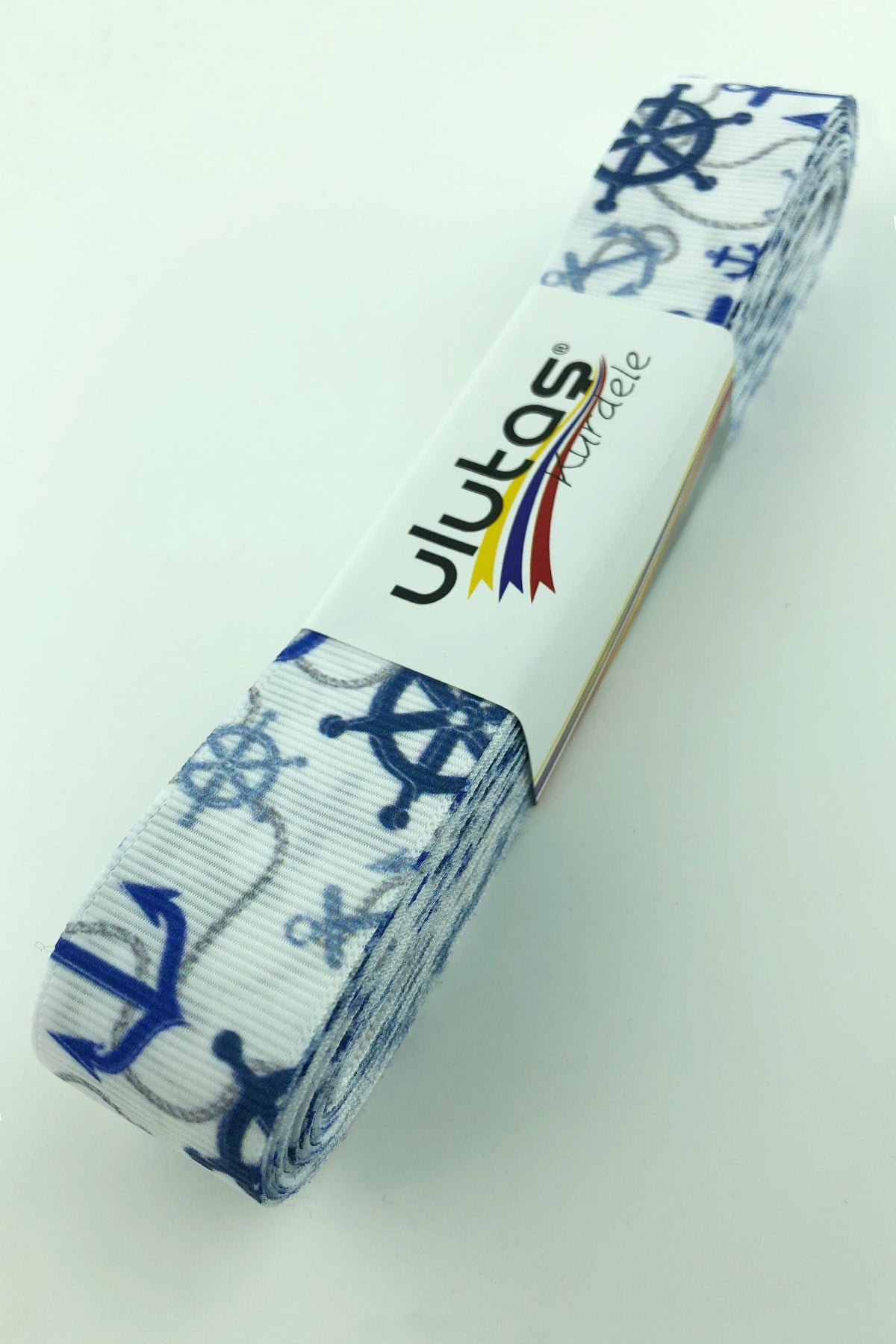 Çapa Desenli Grogren Kurdele 2,5 cm