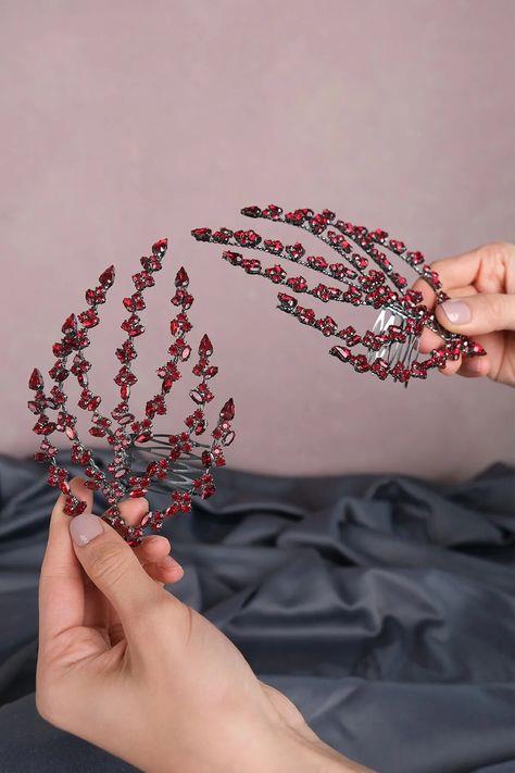 Çift Taraflı Helen Saç Aksesuarı Gelin Tacı