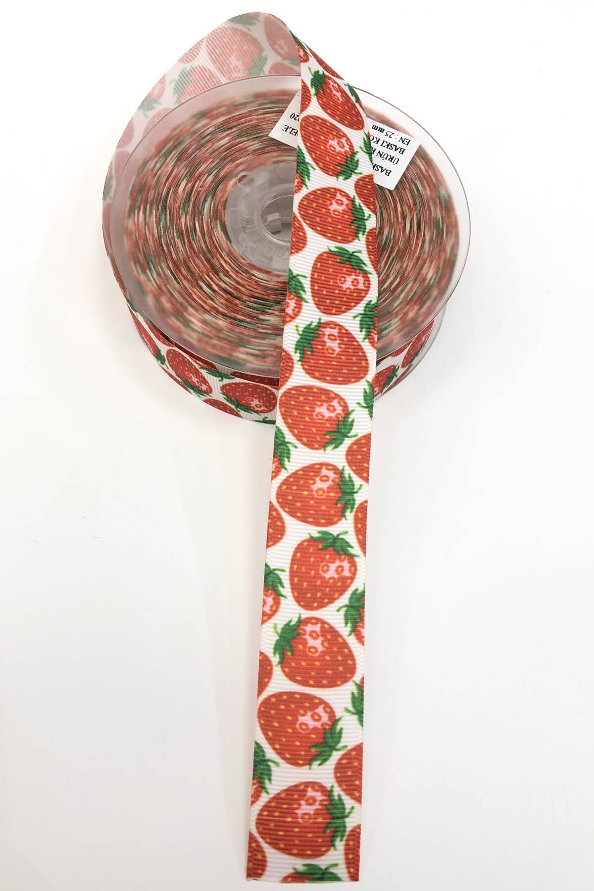 Strawberry Printed Grosgrain Ribbon