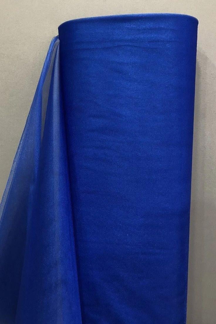 Dekoratif Şerit Aksesuar Saks Mavi Kristal Tül 1 Metre