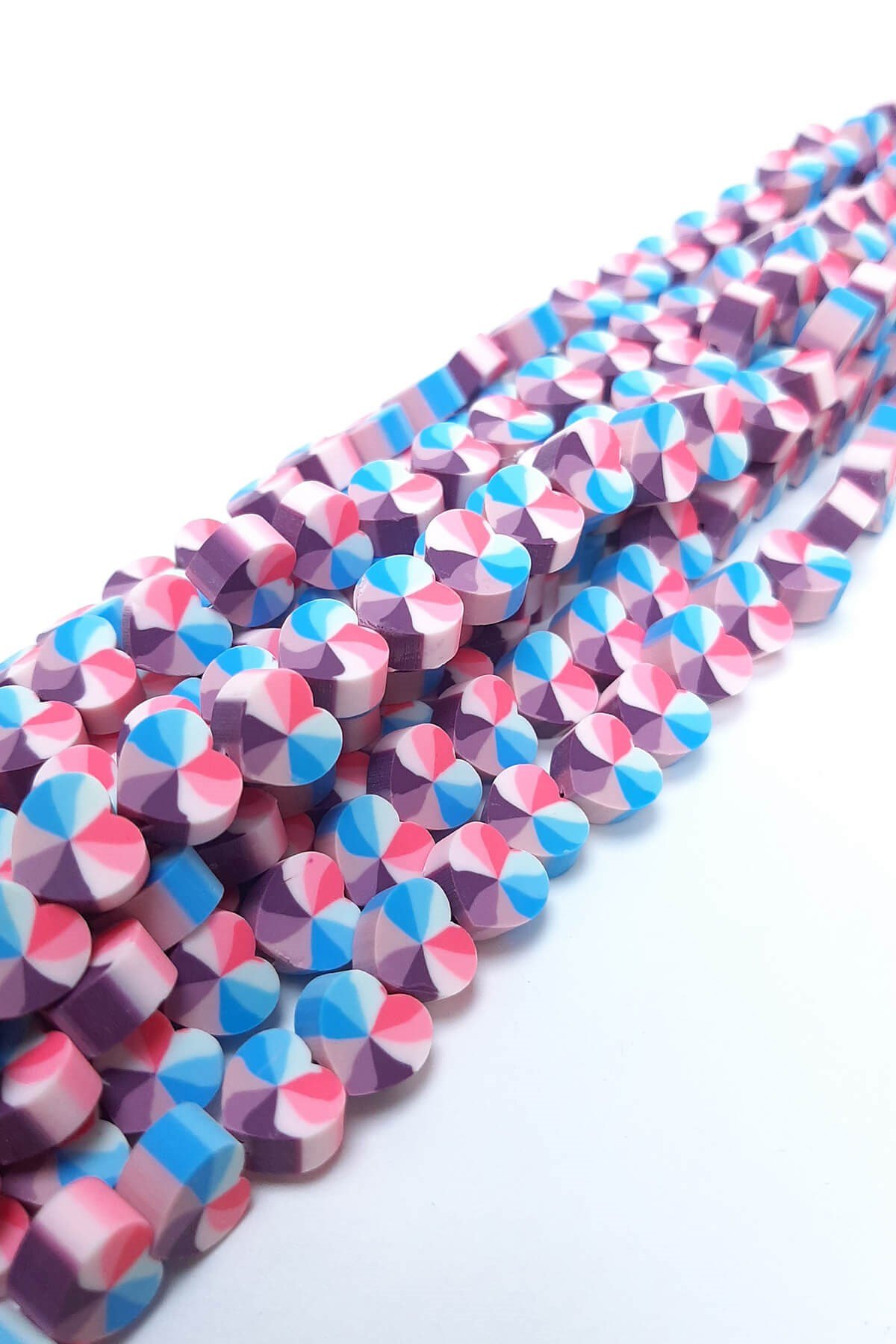 Dilim Renk Kalp Model Fimo Hamur Boncuk