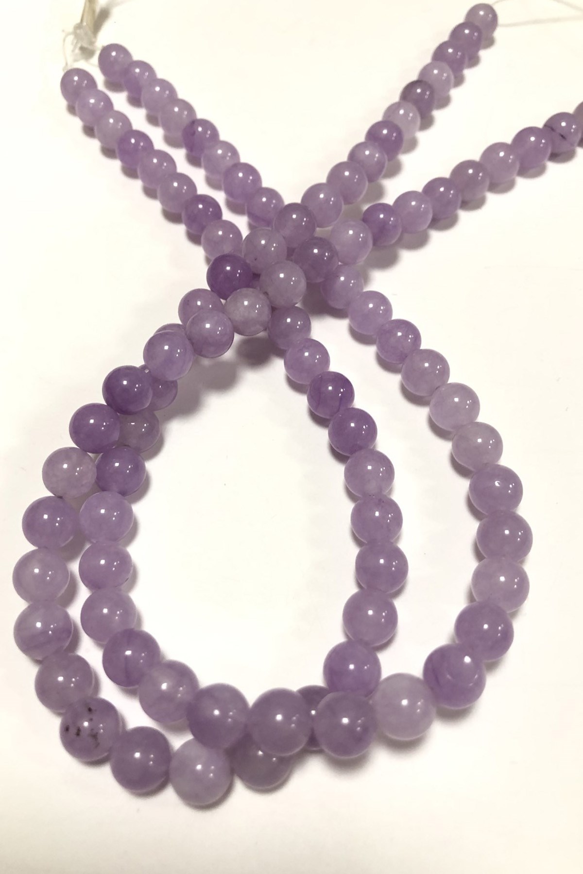 Lila Renk Dizi Taş Cam Boncuk