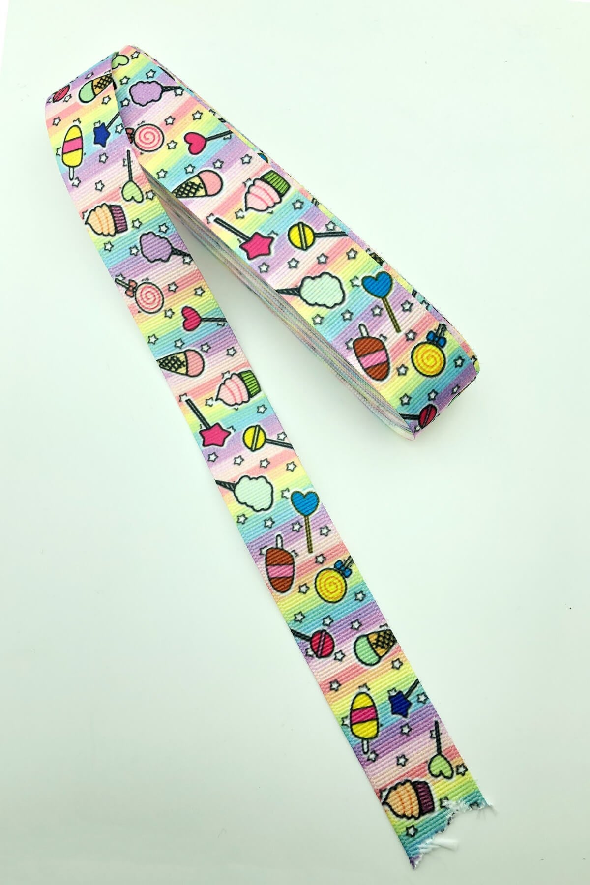 Ice Cream-Candy Printed Grosgrain Ribbon 10 Mt