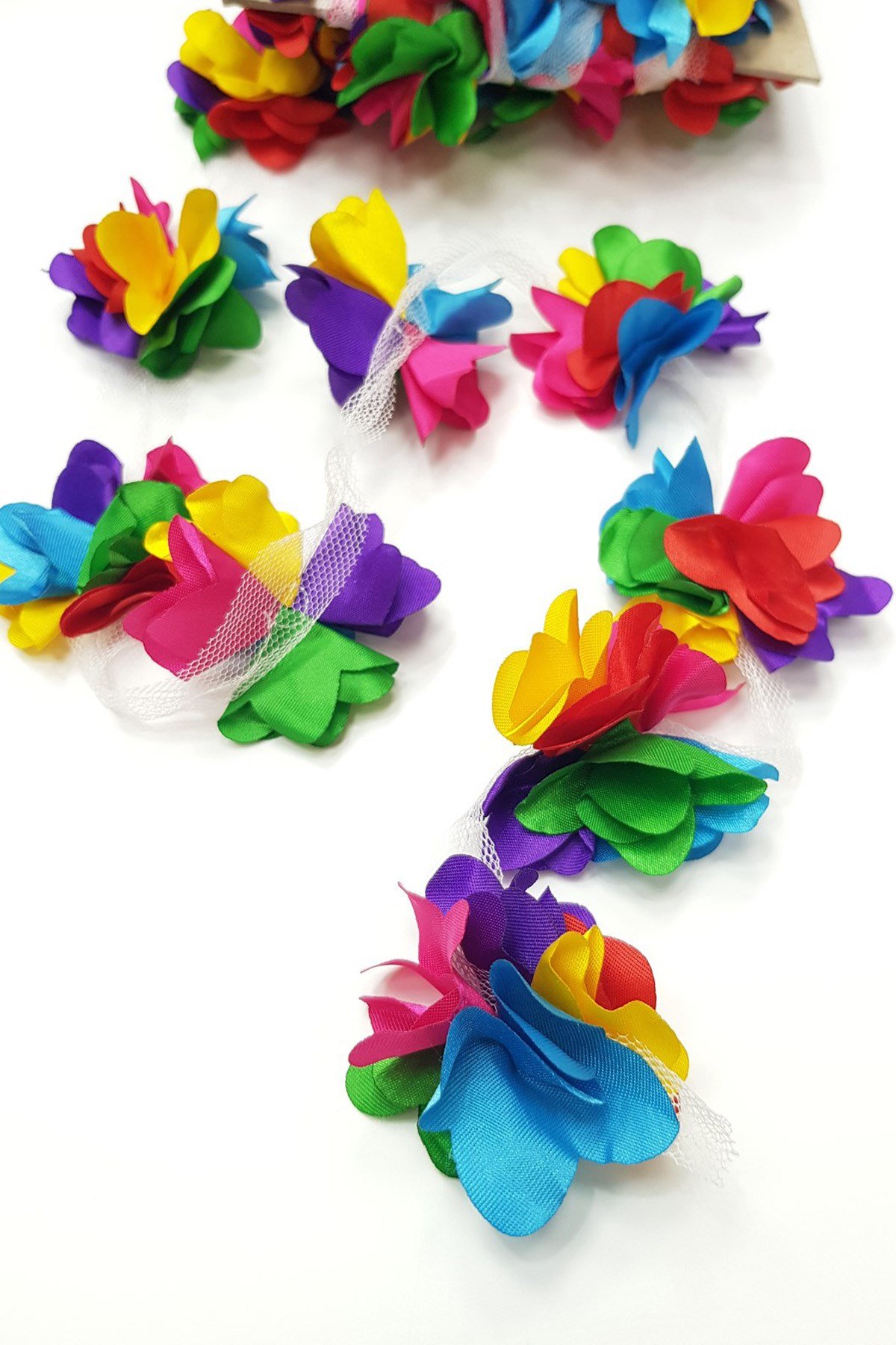 Ebruli Lazer Kesim Tül Çiçek