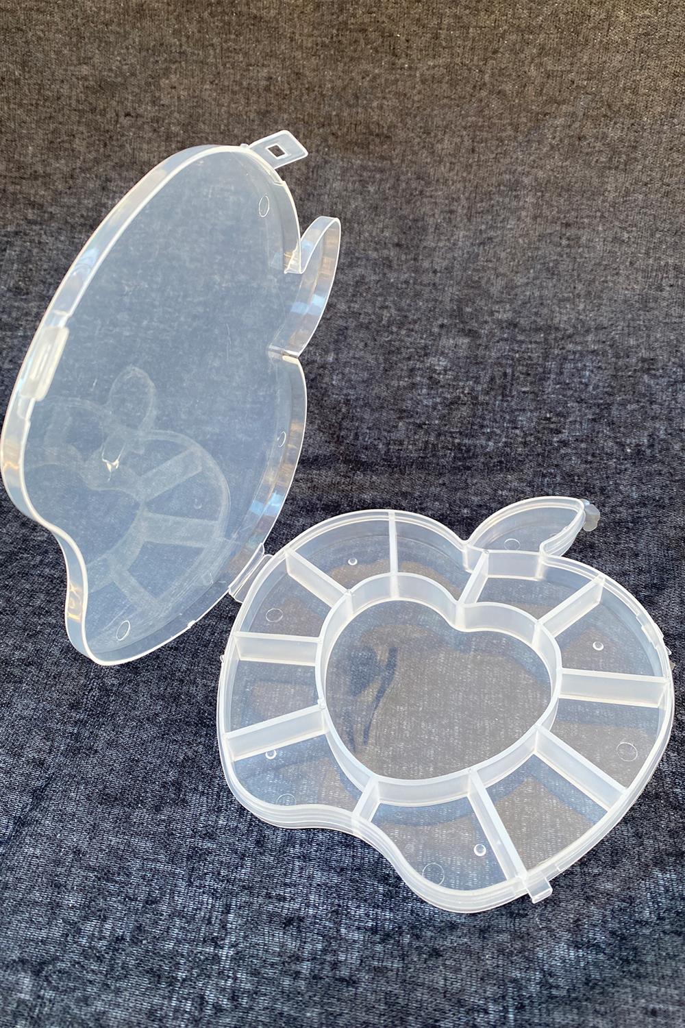 Elma Model Şeffaf Boncuk Kutusu,Mazleme Kutusu