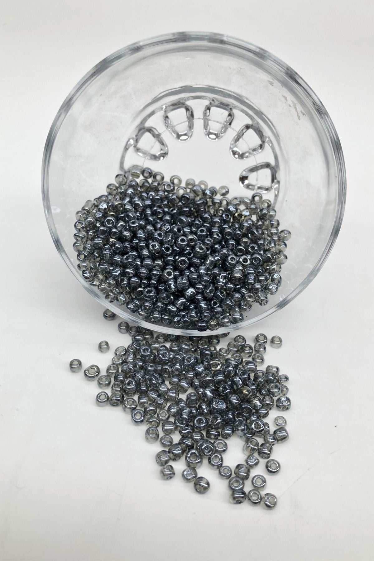 Smoked Gray Sand Beads 4 mm