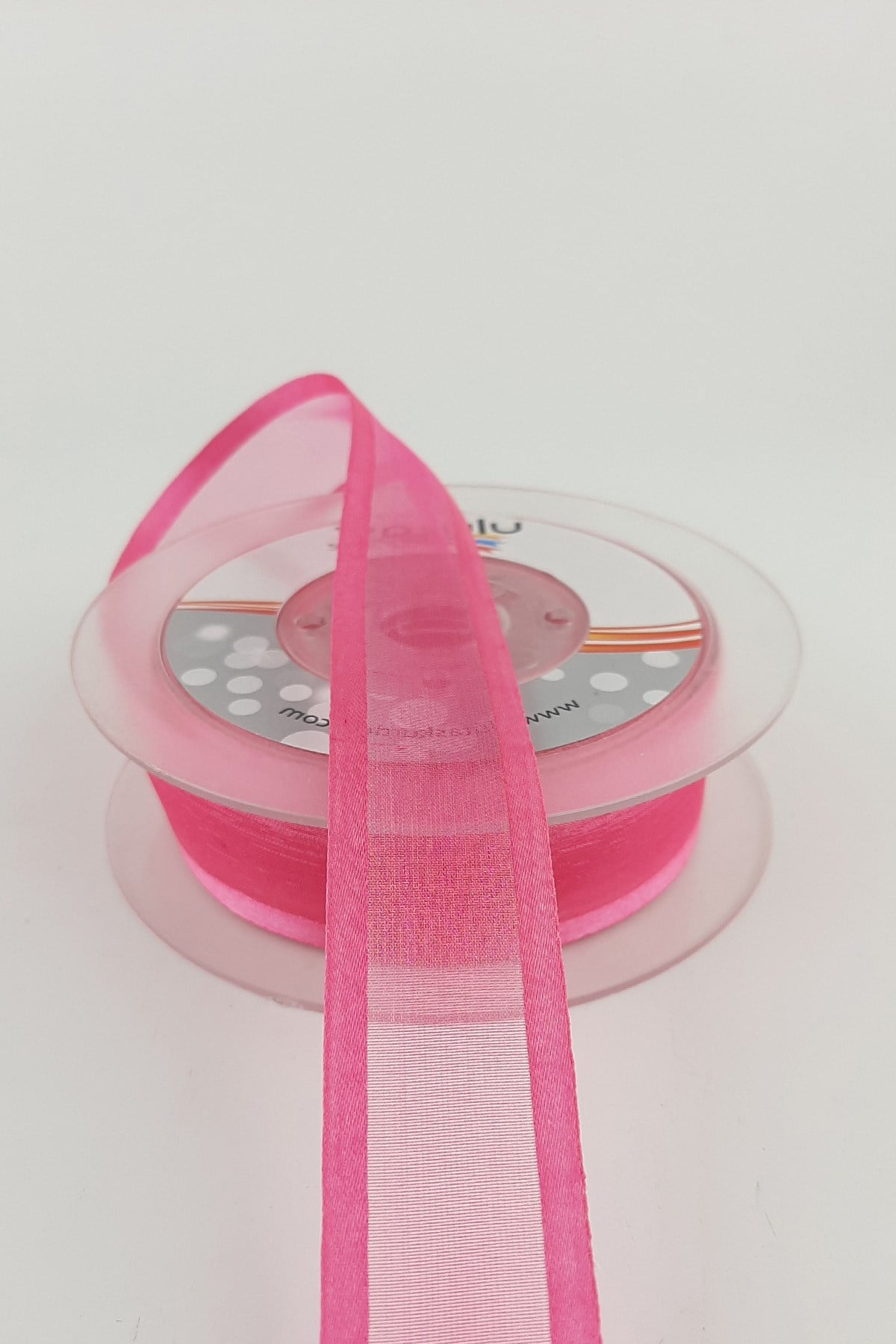 Fuchsia Wide Organza Satin Ribbon 20 mt