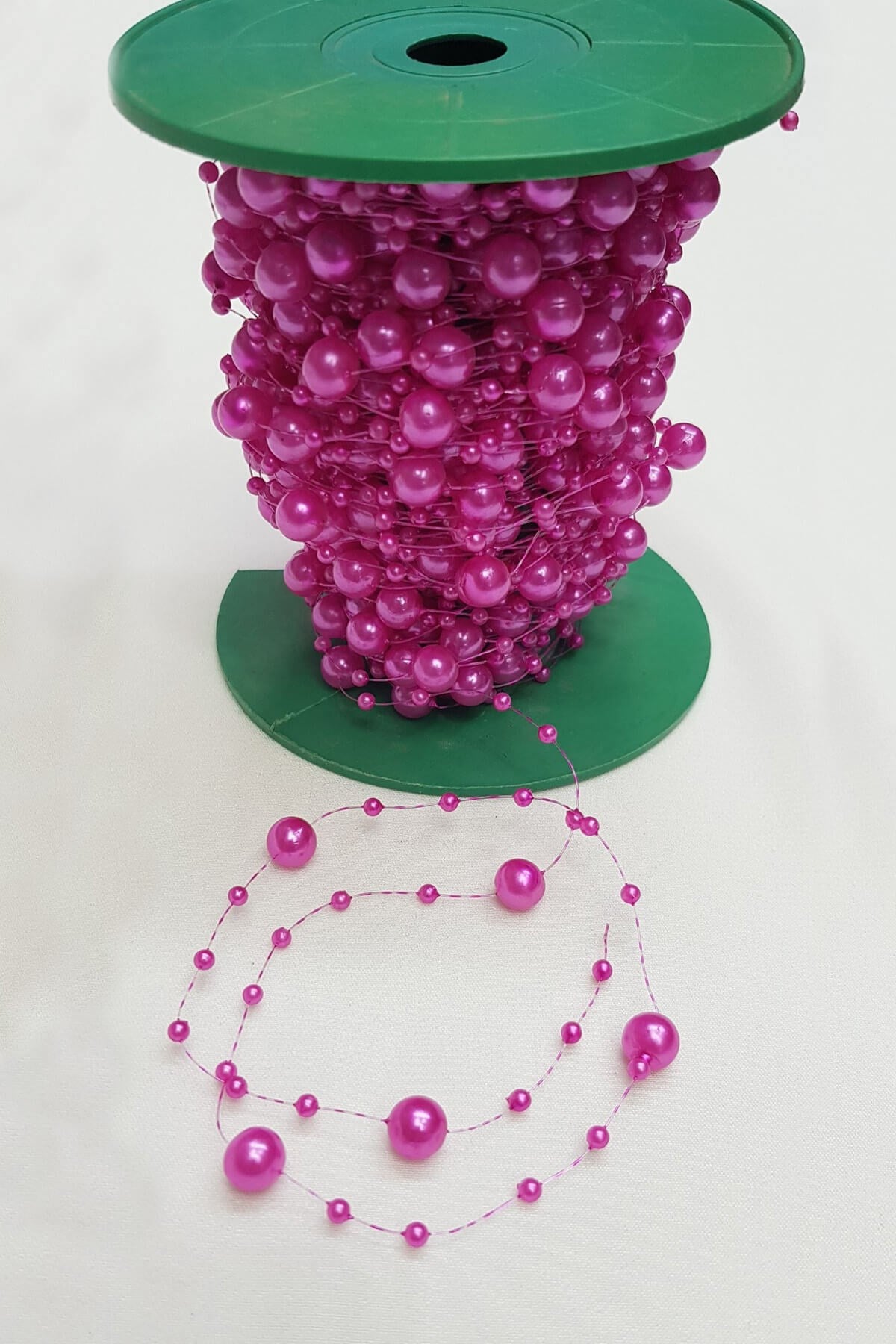 Fuchsia Fringed Lined Pearl